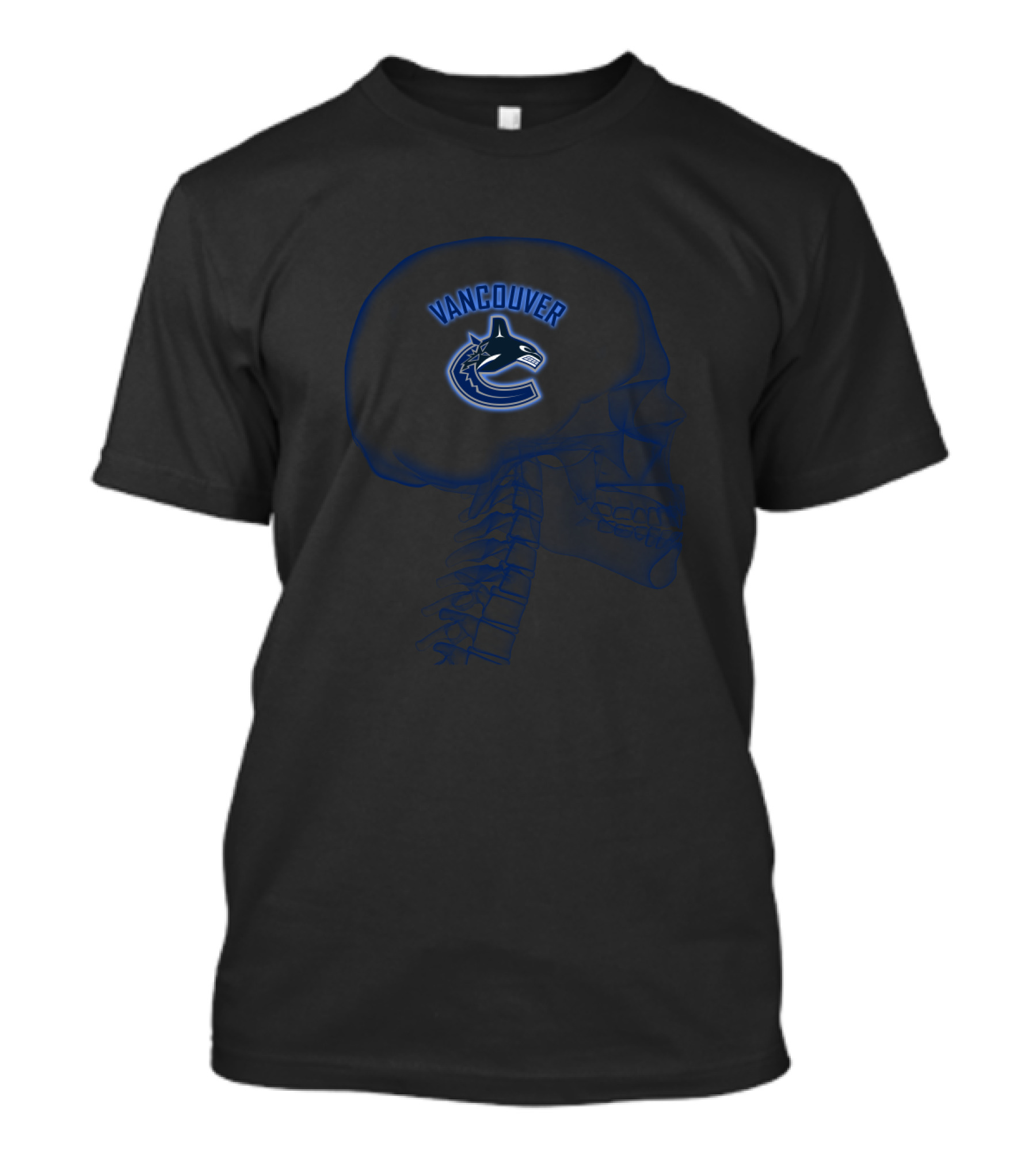 Vancouver Canucks Brain Skull Halloween T-Shirt