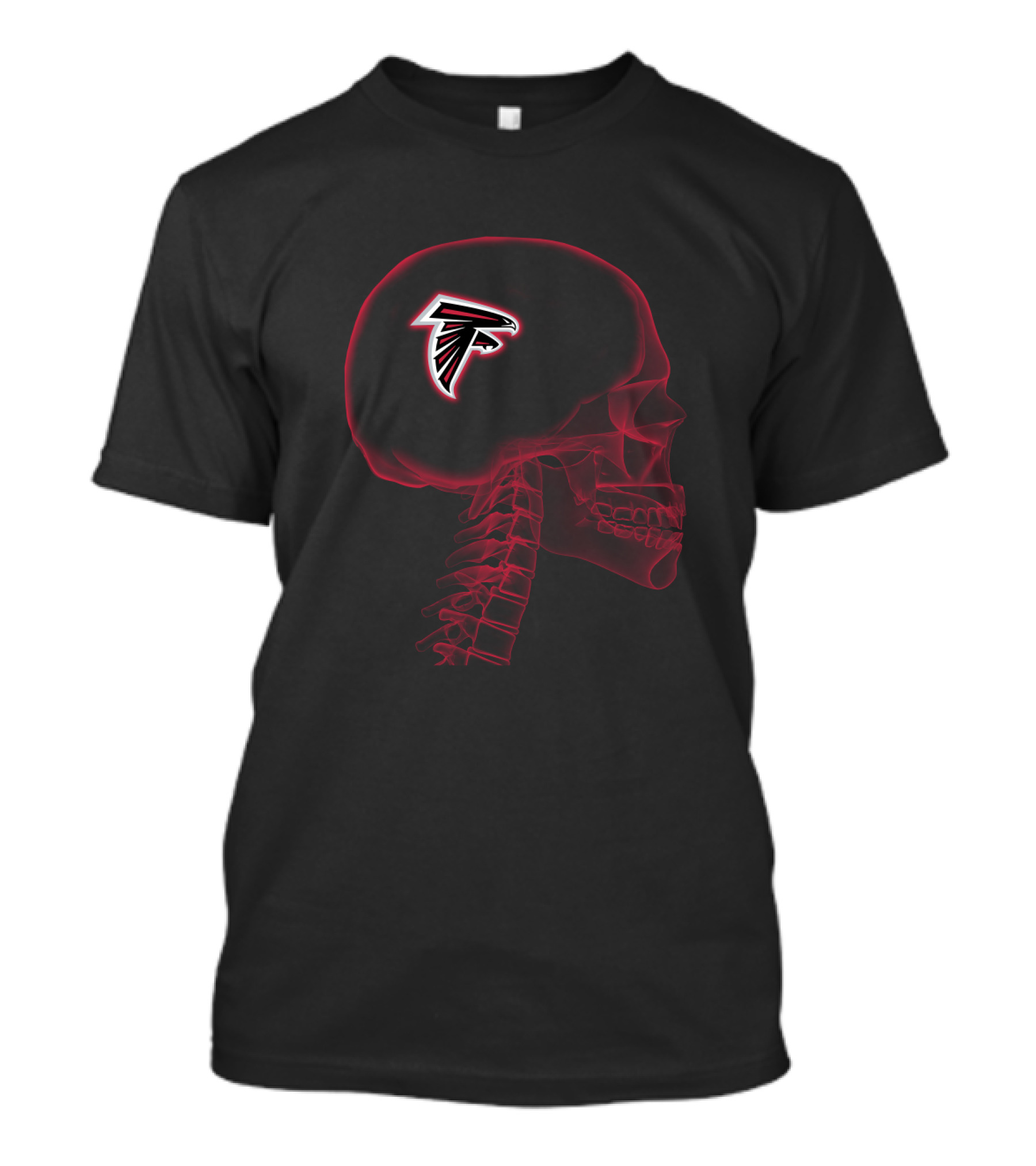 Atlanta Falcons Brain Skeleton Halloween Theme T-Shirt