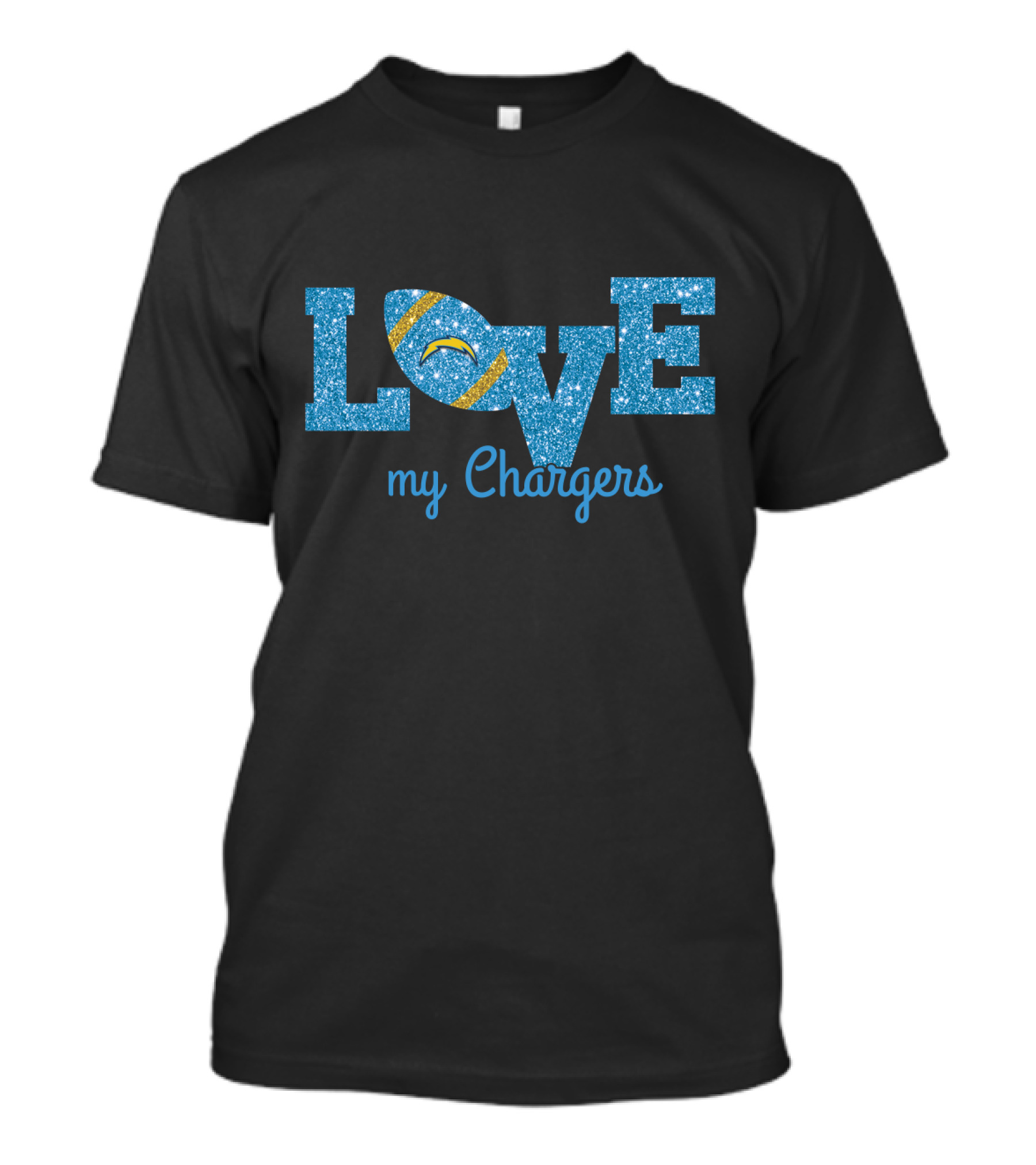 Love My Chargers Football Design For Los Angeles Fans T-Shirt