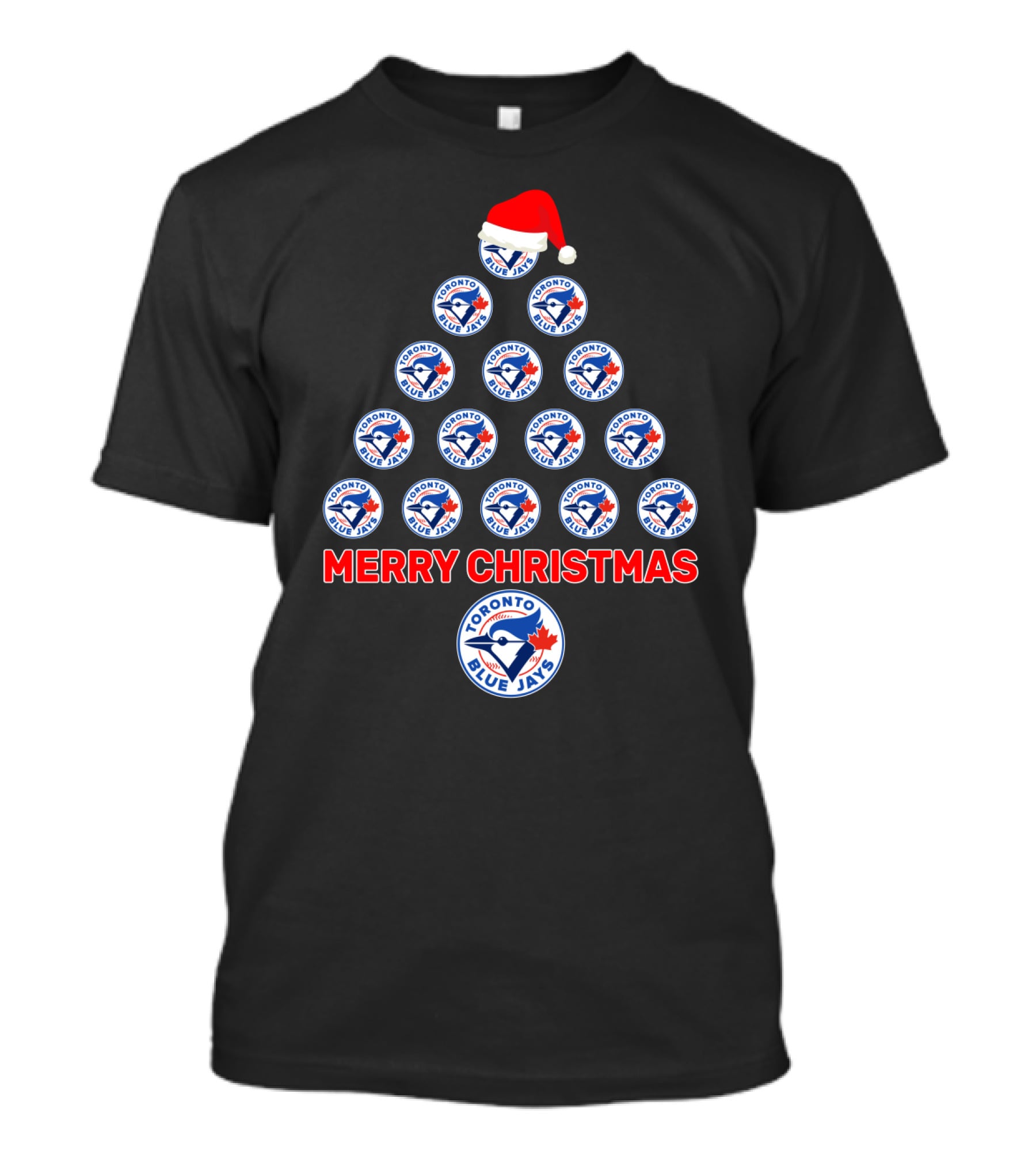 Merry Christmas Toronto Blue Jays Fan Tree T-Shirt