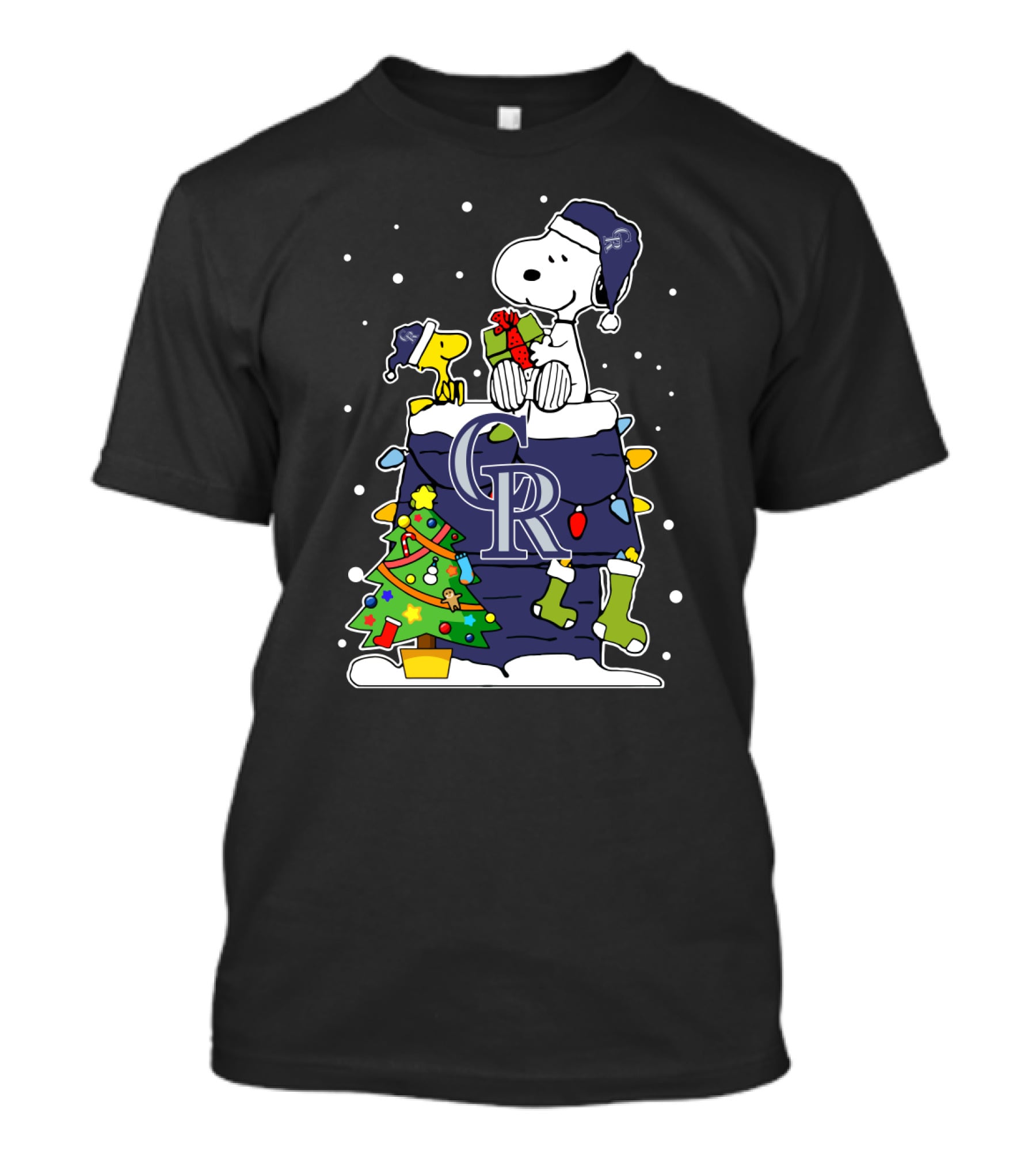 Colorado Rockies Snoopy Christmas Celebration T-Shirt
