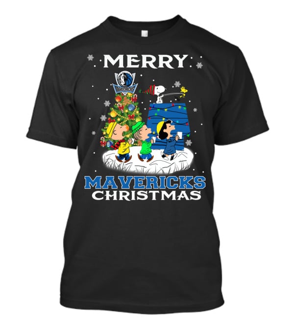 Merry Mavericks Christmas Dallas Snoopy Fans T-Shirt