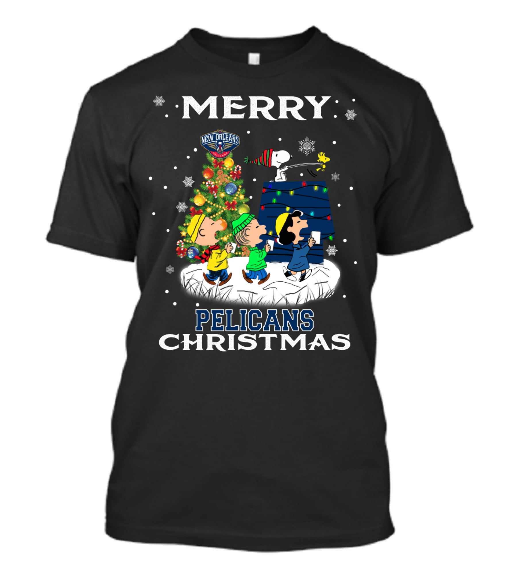 Merry Christmas Snoopy New Orleans Pelicans T-Shirt