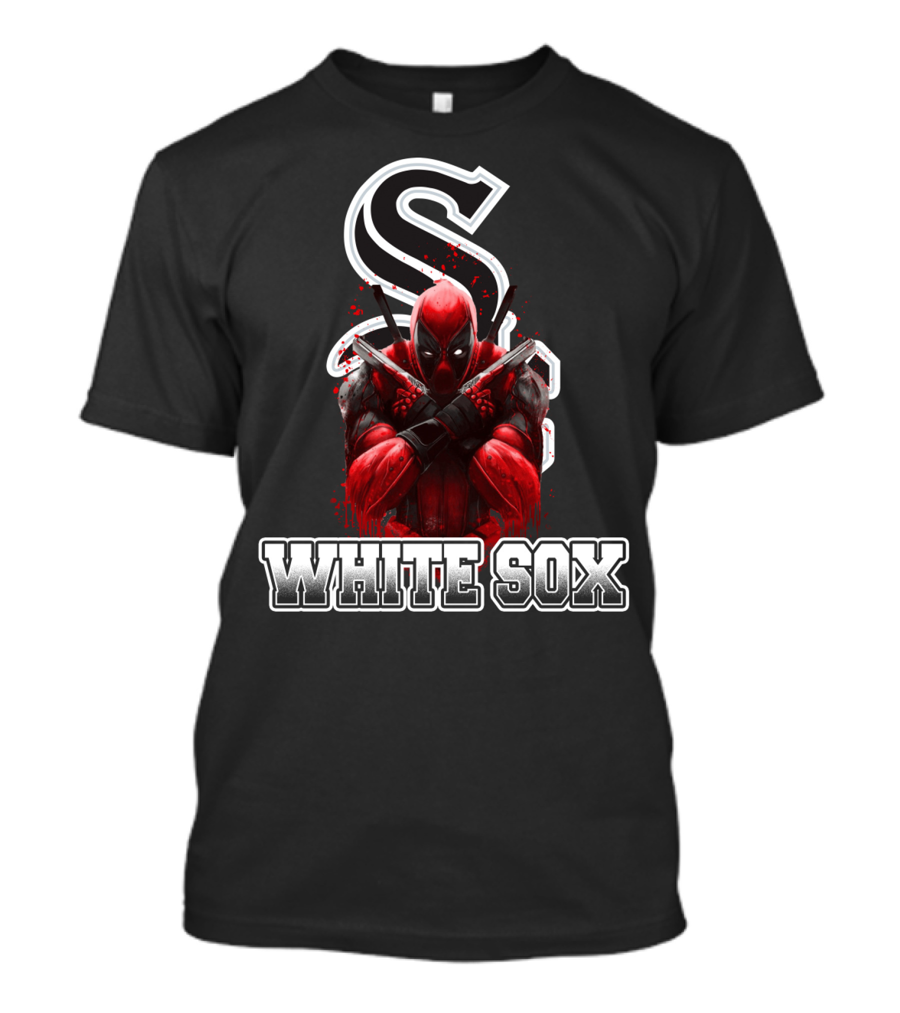 Chicago White Sox Deadpool Crossover Logo Fan T-Shirt