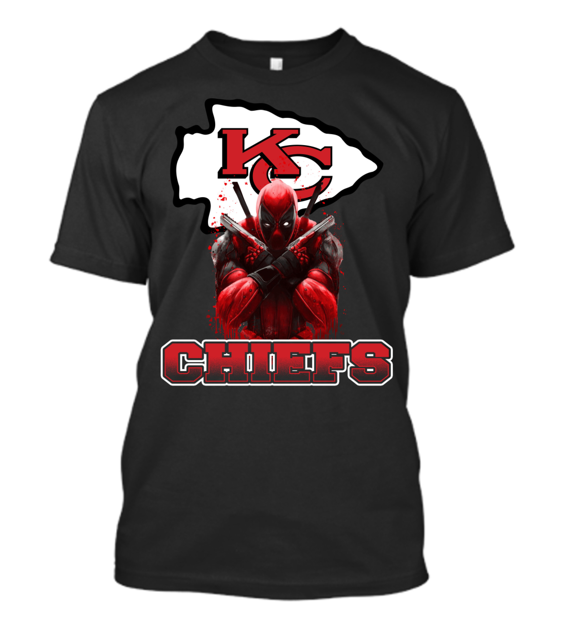 Kansas City Chiefs Deadpool Crossover Fan T-Shirt