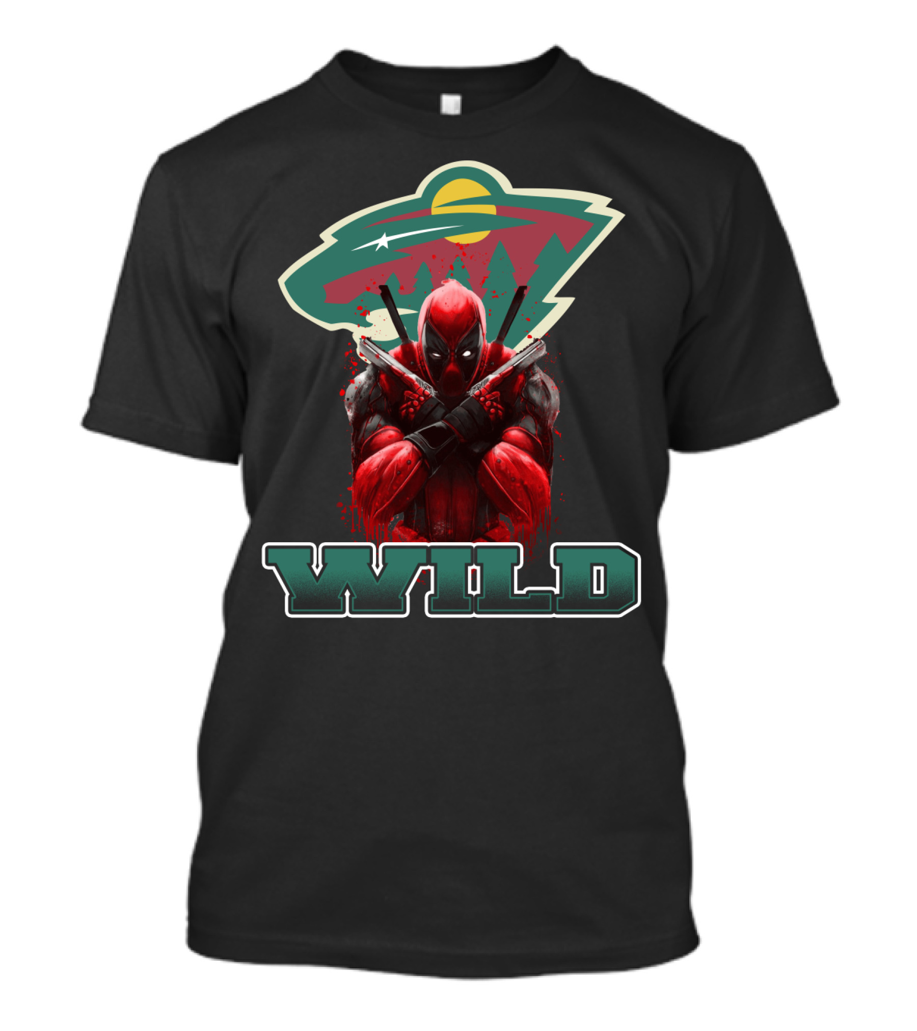 Minnesota Wild NHL And Deadpool Crossover Fans T-Shirt