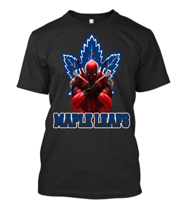 Maple Leafs Deadpool Crossover Logo Toronto Fans T-Shirt