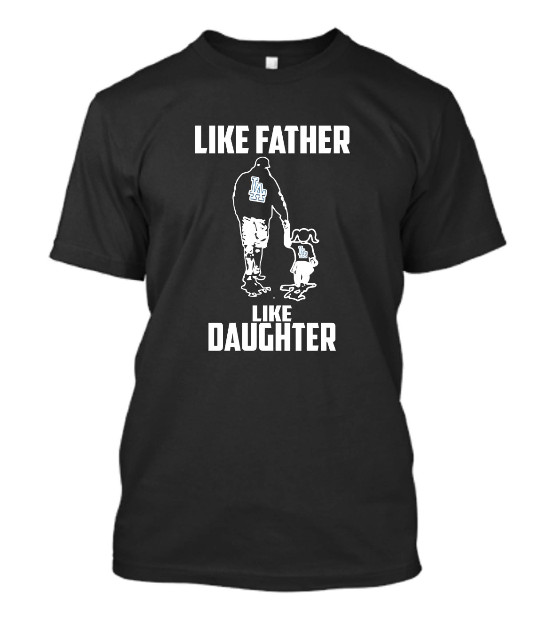 Los Angeles Dodgers Like Father Like Daughter Matching Logo T-Shirt