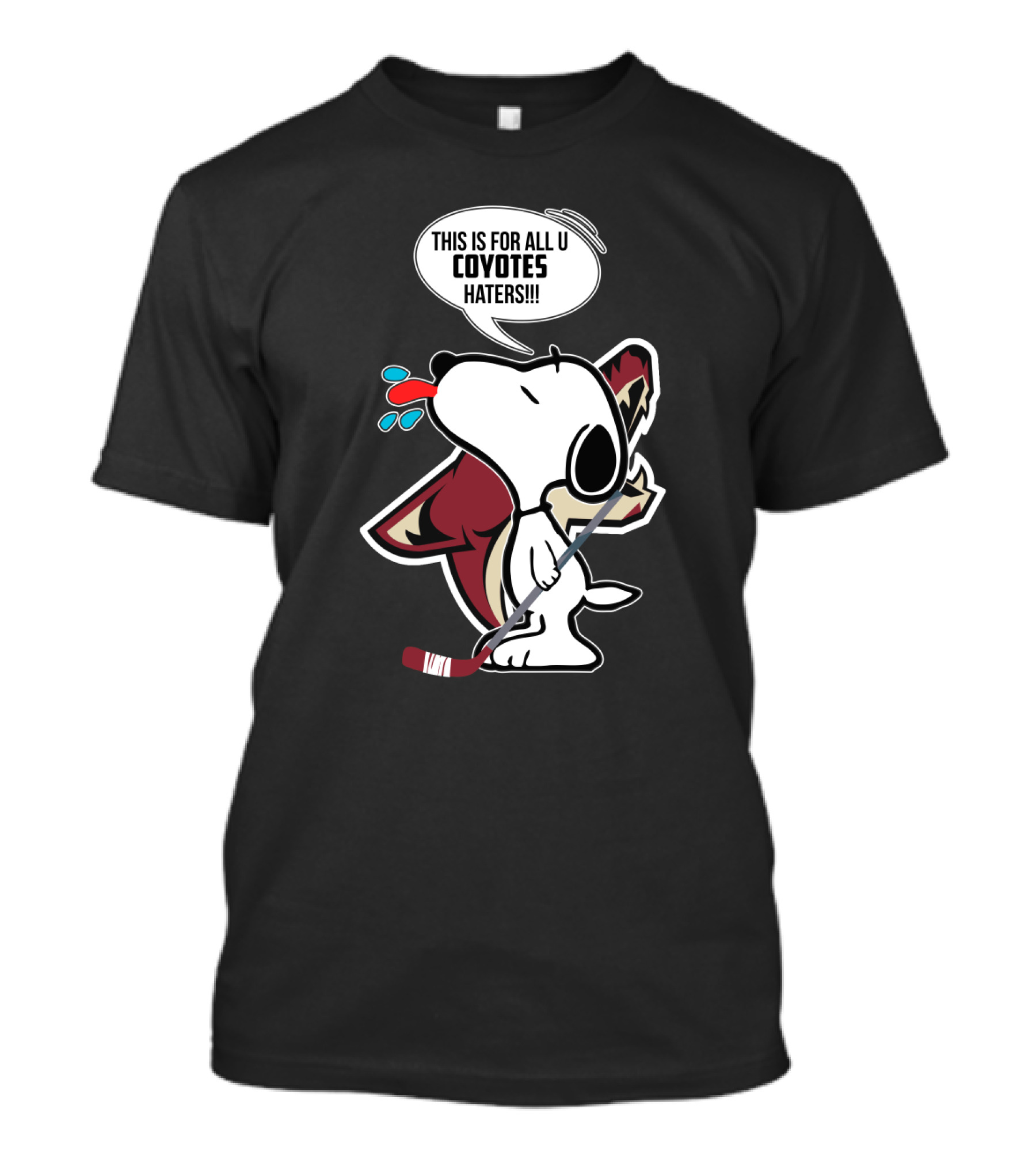 Snoopy Arizona Coyotes Fans For All U Coyotes Haters T-Shirt