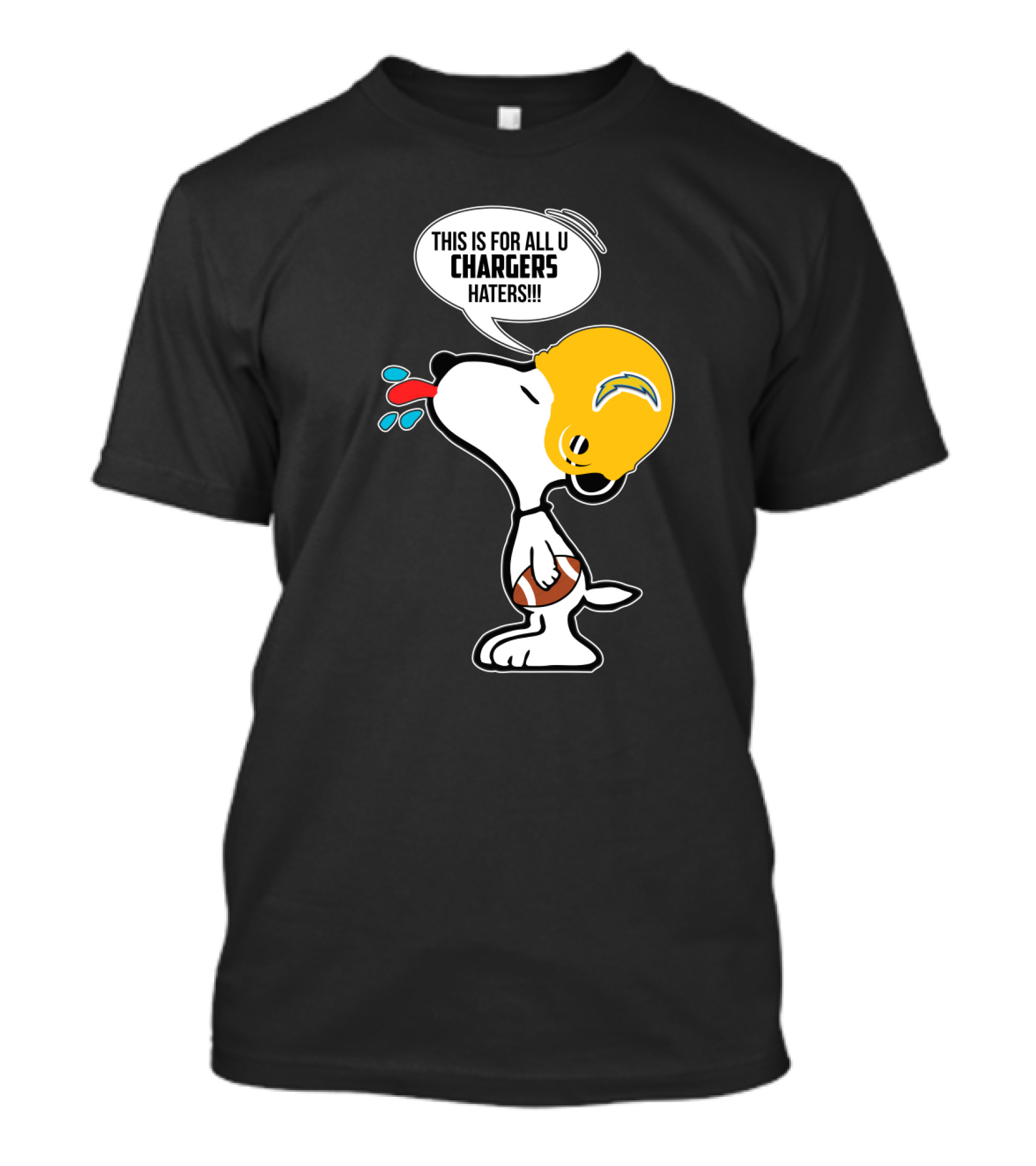 Snoopy This Is For All U Chargers Haters Los Angeles Chargers Fans T-Shirt