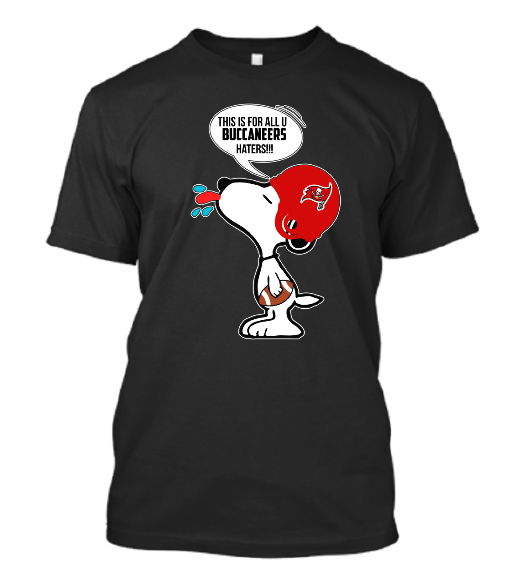 Snoopy Buccaneers Helmet Spitting Football Fans Haters T-Shirt