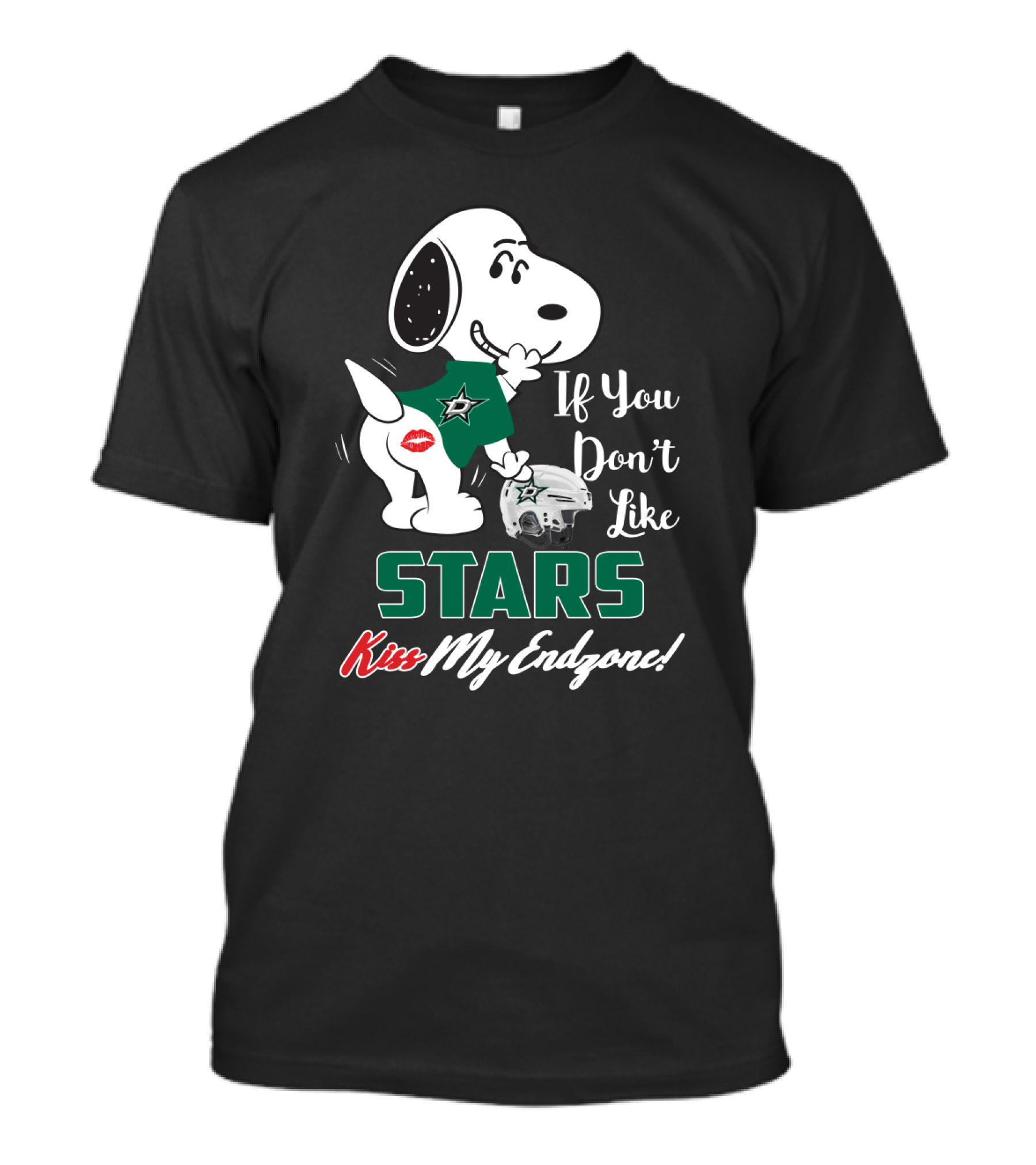 Snoopy Dallas Stars If You Don’t Like Stars Kiss My Endzone T-Shirt