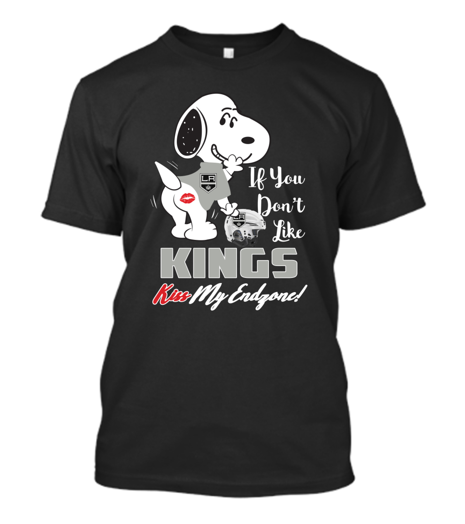 Snoopy If You Don't Like Los Angeles Kings Kiss My Endzone T-Shirt