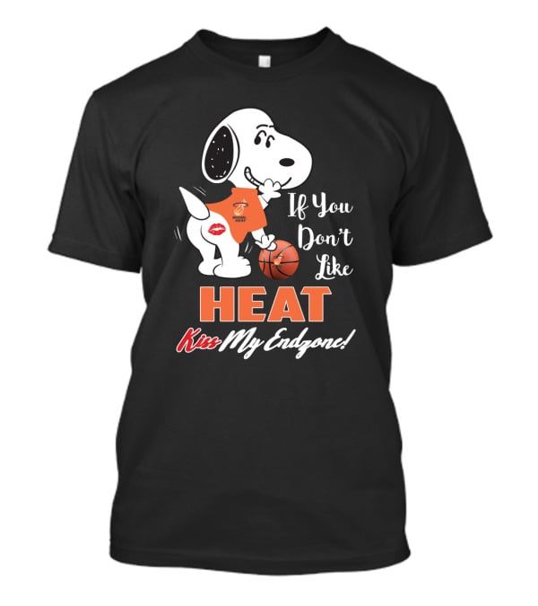 If You Don't Like Heat Kiss My Endzone Snoopy Miami Heat Fans T-Shirt