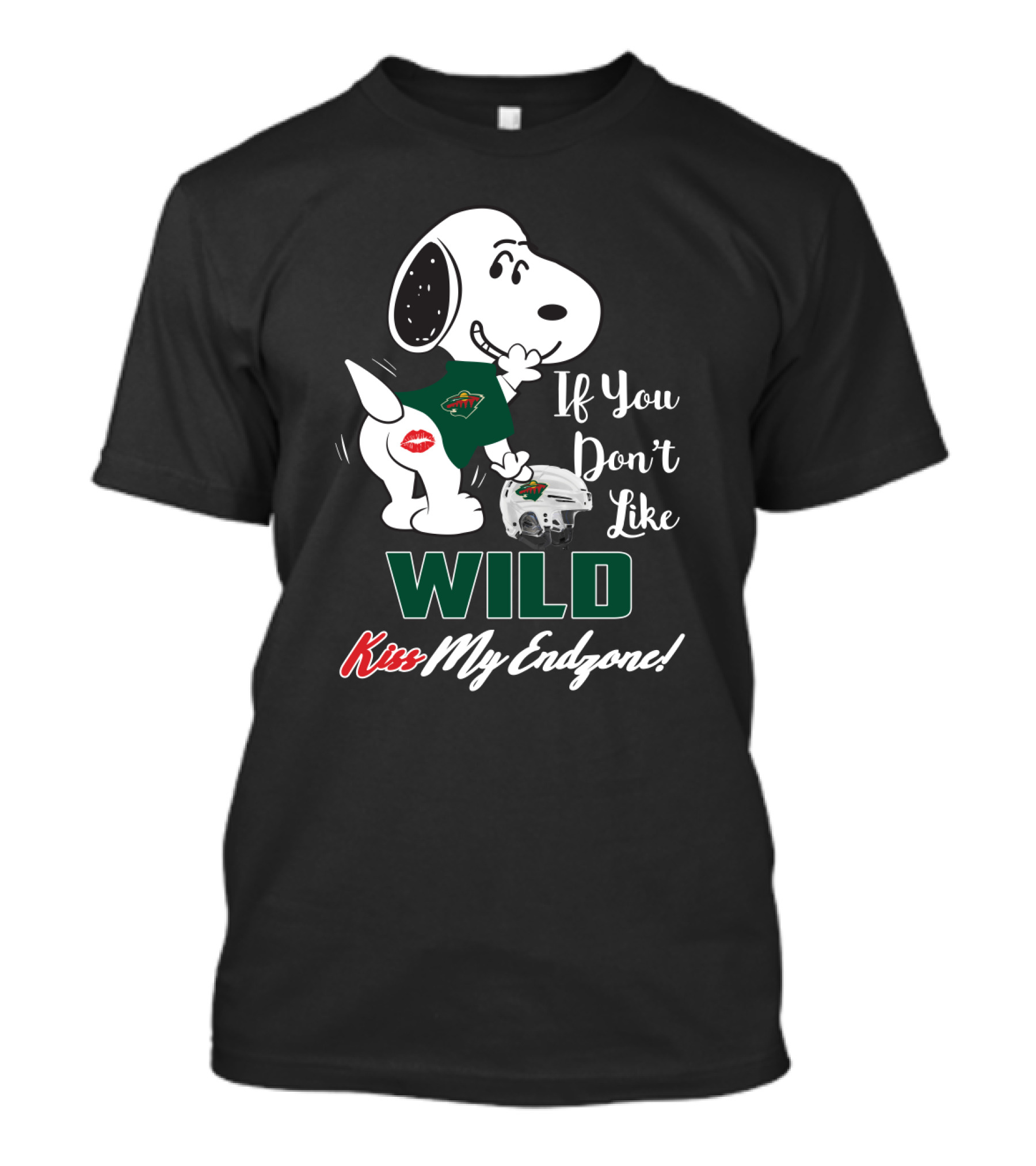 Snoopy If You Don’t Like Minnesota Wild Kiss My Endzone T-Shirt