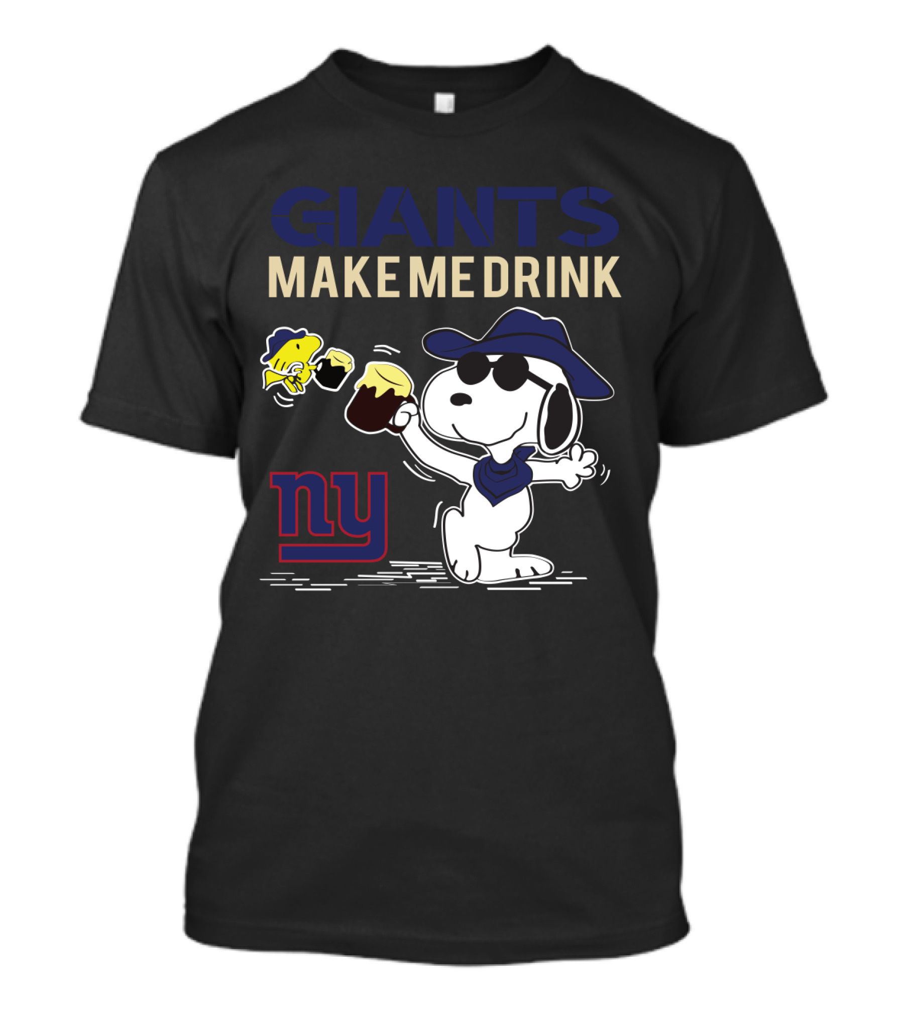 Giants Make Me Drink Snoopy Ny T-Shirt