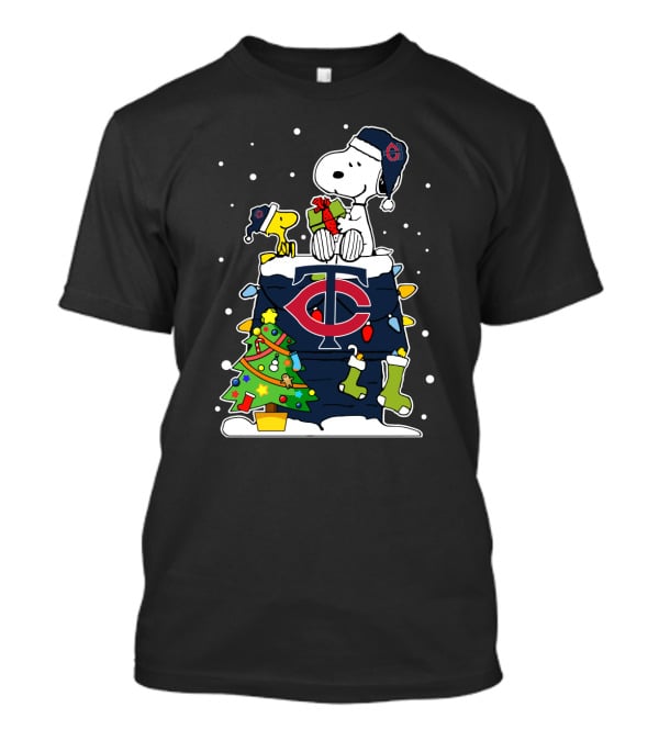 Minnesota Twins Snoopy And Woodstock Christmas T-Shirt