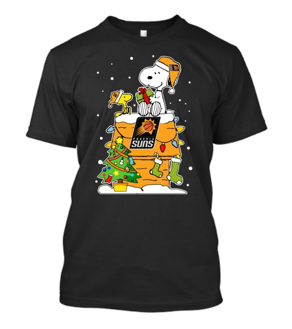 Snoopy And Woodstock Celebrate Phoenix Suns Christmas T-Shirt