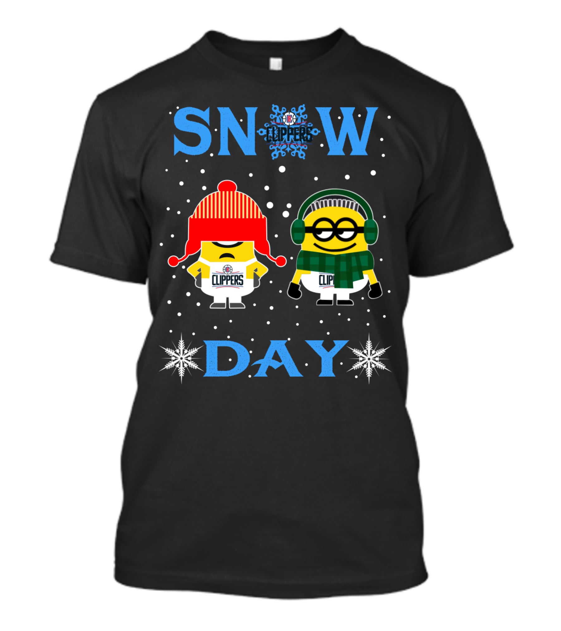 Snow Day For La Clippers Vs Minion Fans T-Shirt