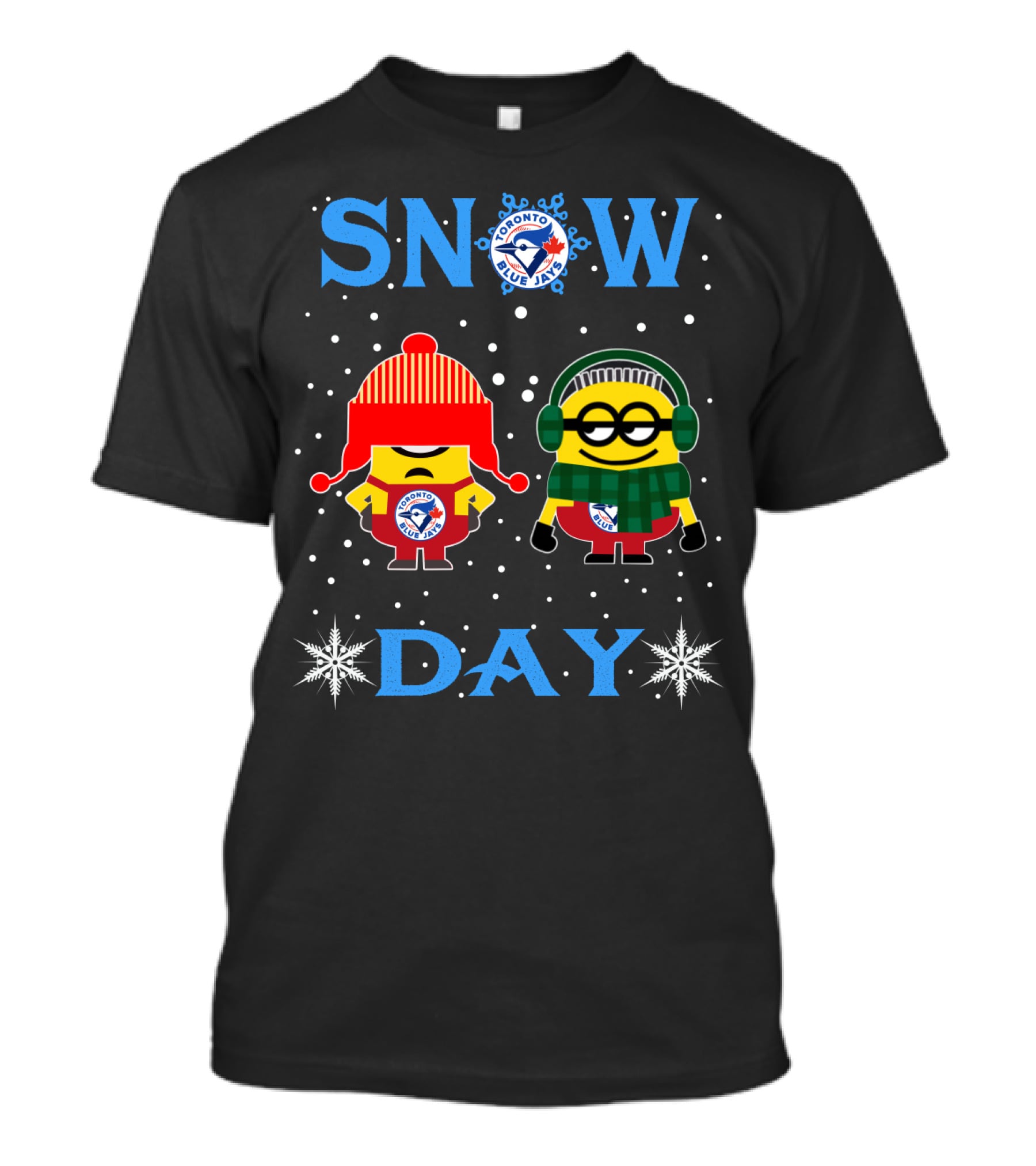 Toronto Blue Jays Snow Day With Minions Winter Fun T-Shirt