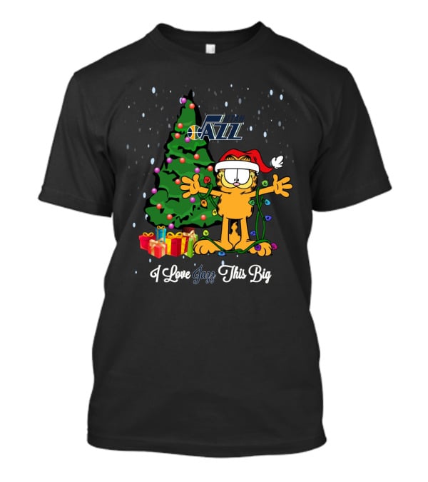 I Love Jazz This Big Garfield Xmas Utah Jazz Fans T-Shirt