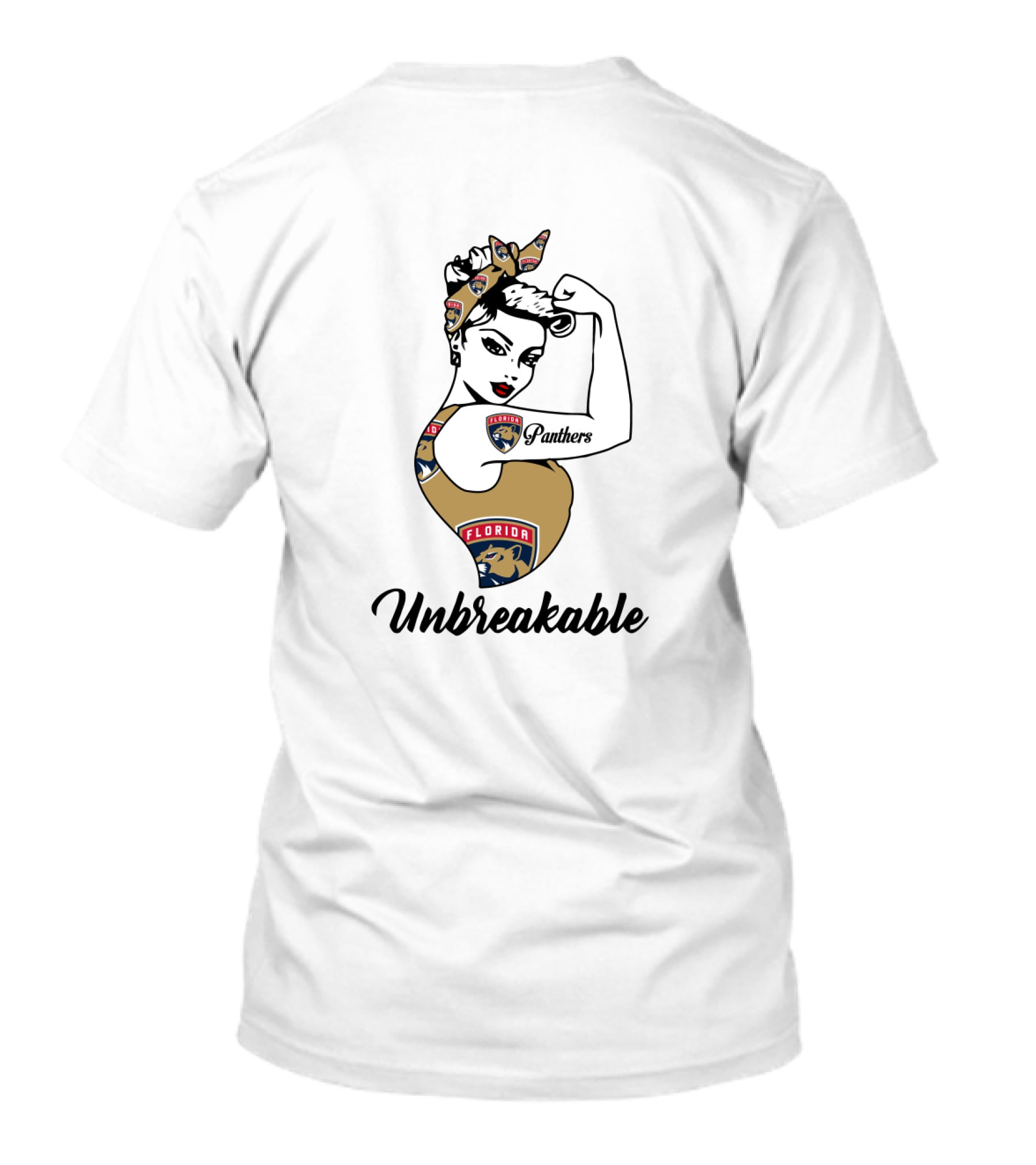 Unbreakable Florida Panthers Strong Girl Empowerment T-Shirt