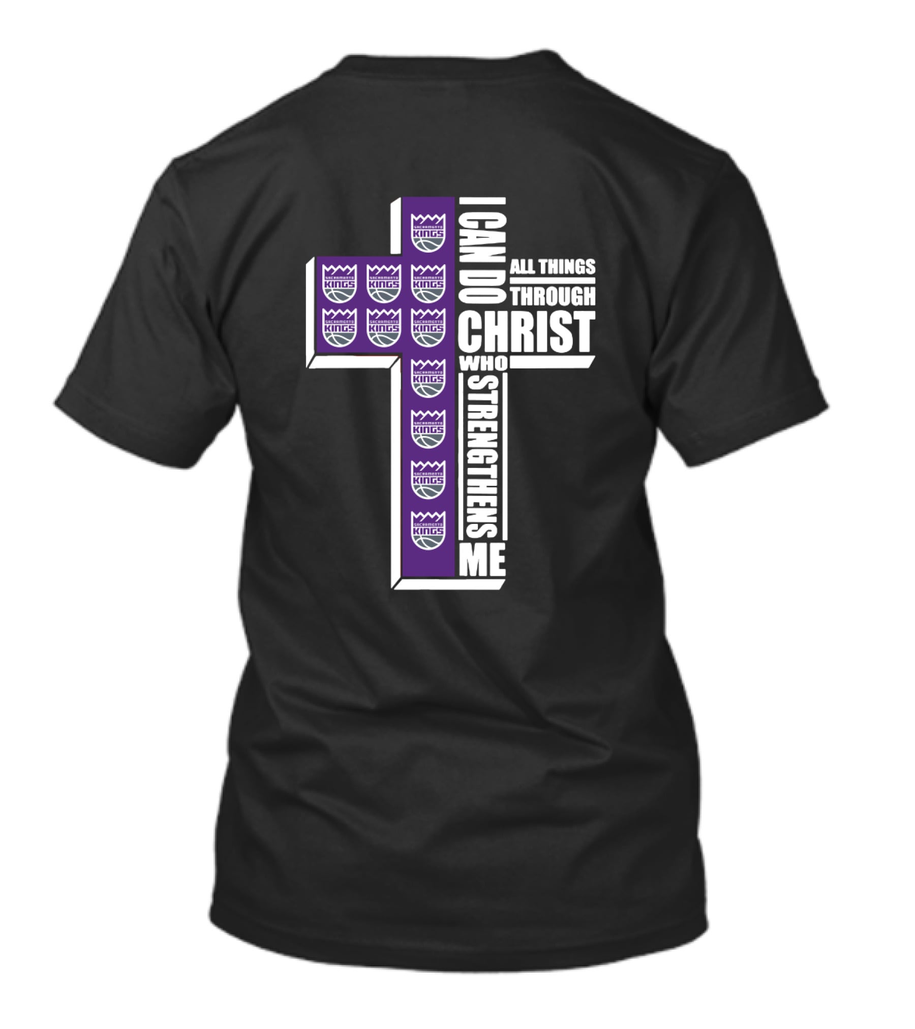 I Can Do All Things Through Christ Kings Basketball Cross T-Shirt