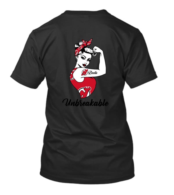 New Jersey Devils Unbreakable Strong Girl Devils Tattoo Iconic T-Shirt