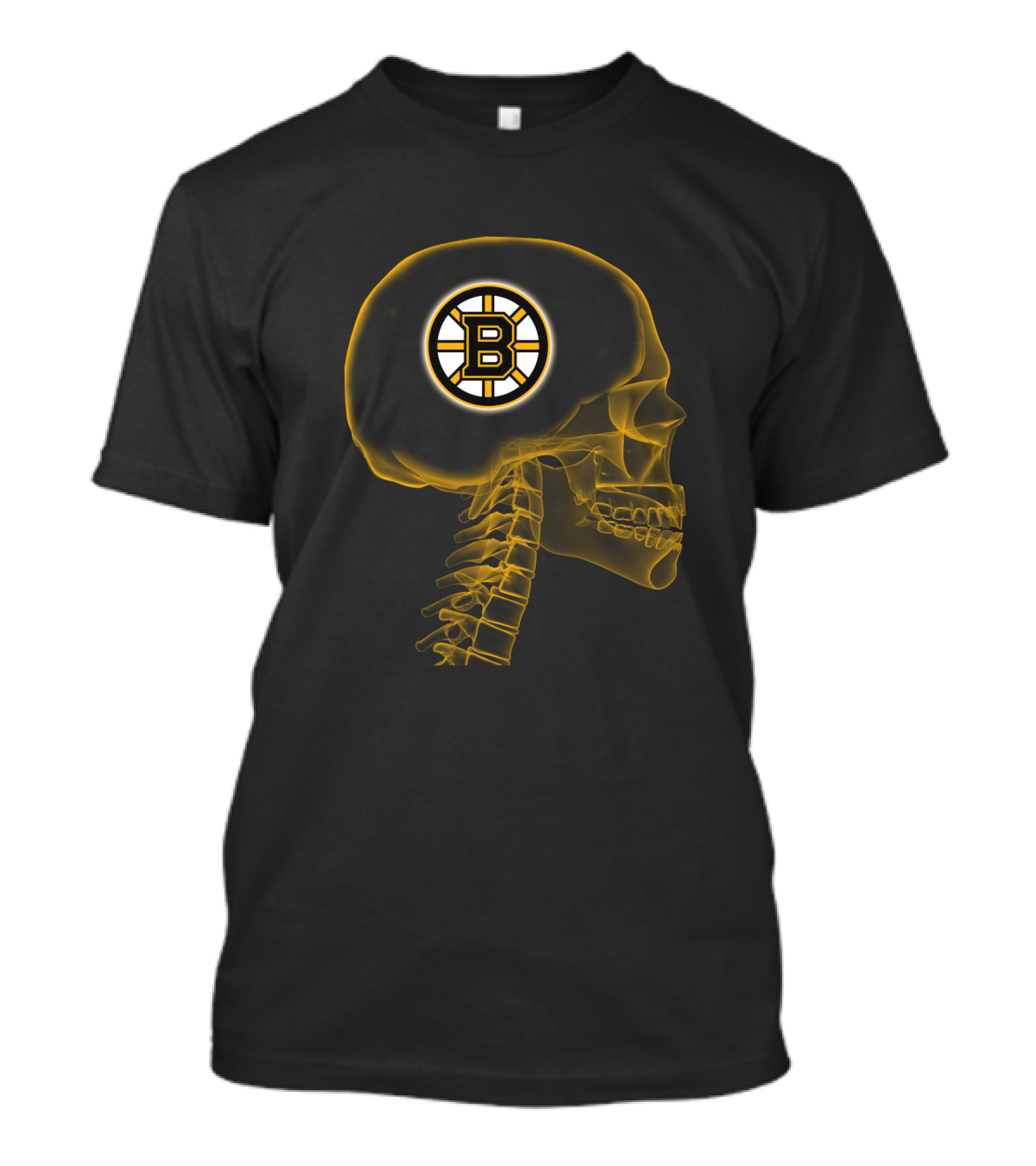 Boston Bruins Skull X-Ray Logo Integration T-Shirt