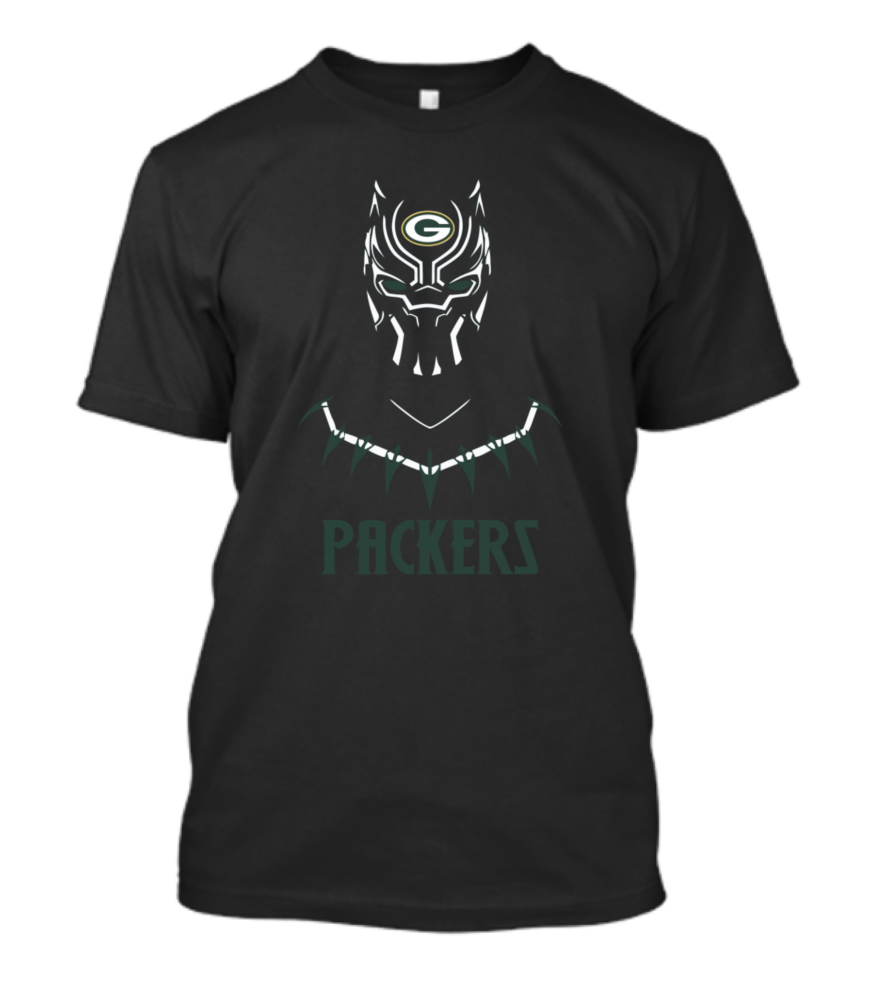 Black Panther Inspired Green Bay Packers Fan T-Shirt