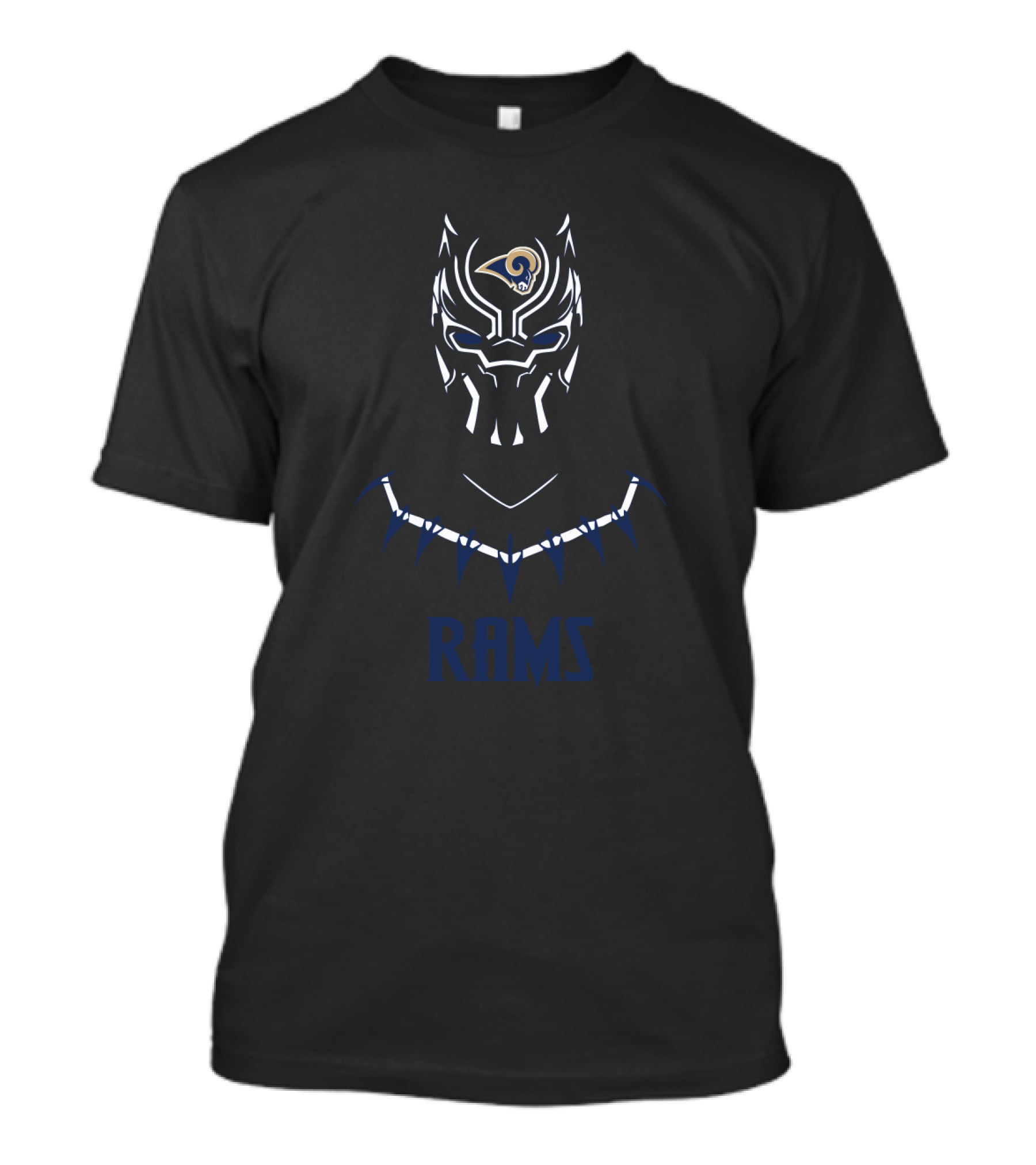 Black Panther Rams Fan Crossover T-Shirt