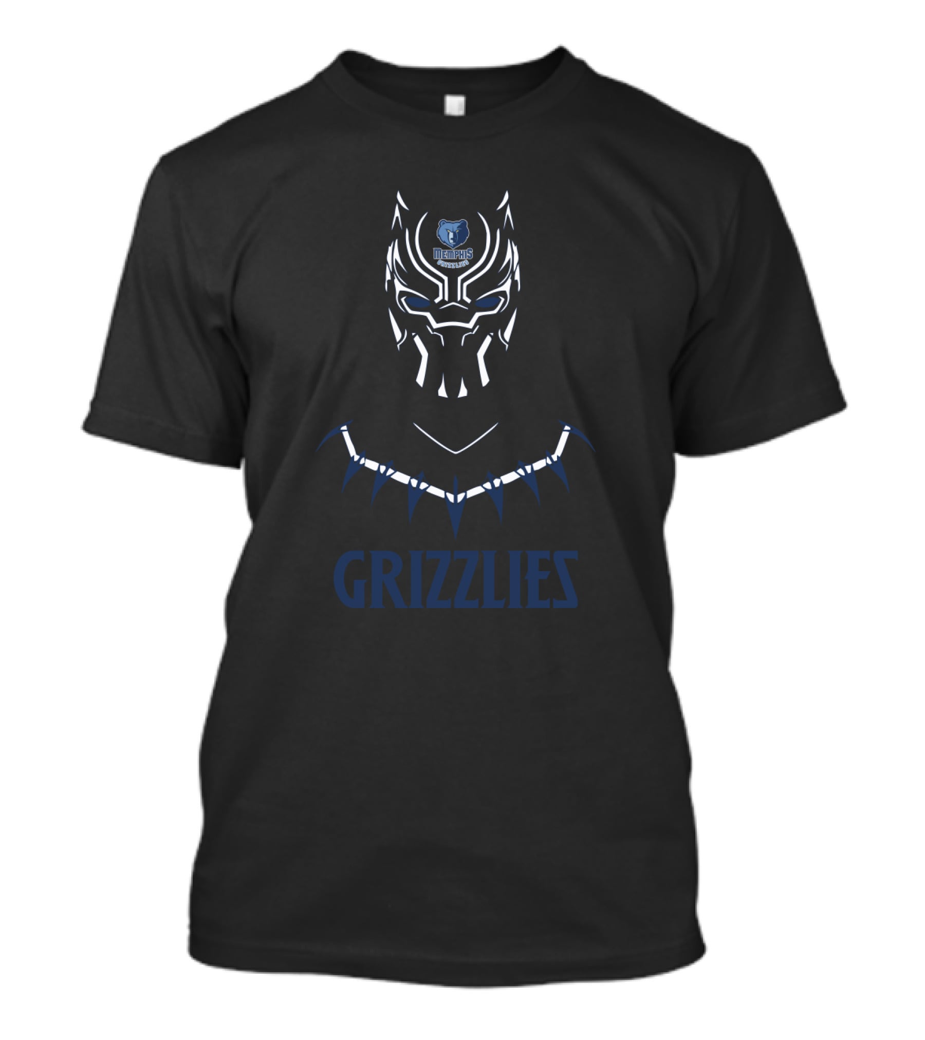 Memphis Grizzlies Fans Black Panther Mask T-Shirt