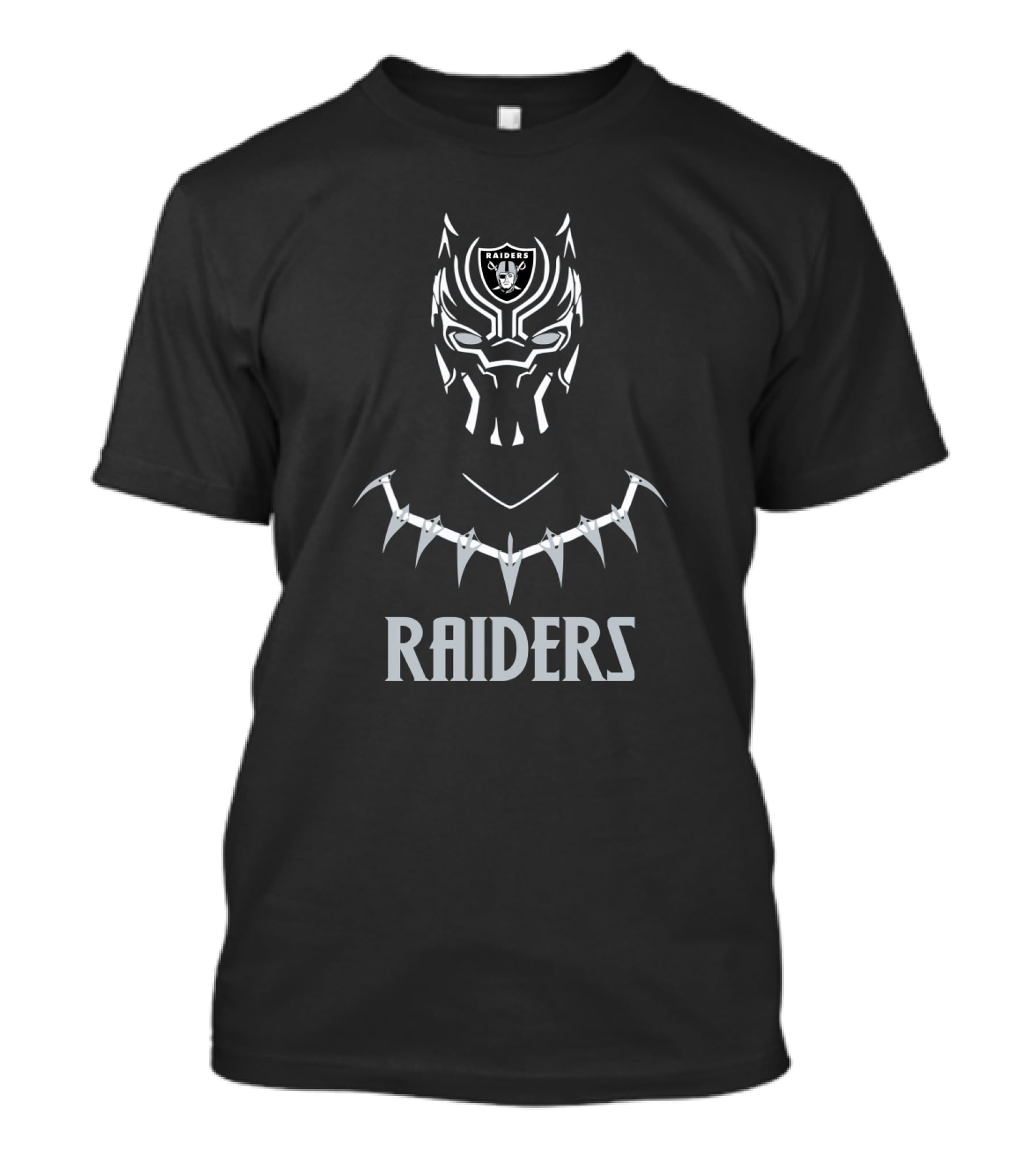 Raiders Fans With Black Panther Mask Design Representing Oakland Loyalty T-Shirt