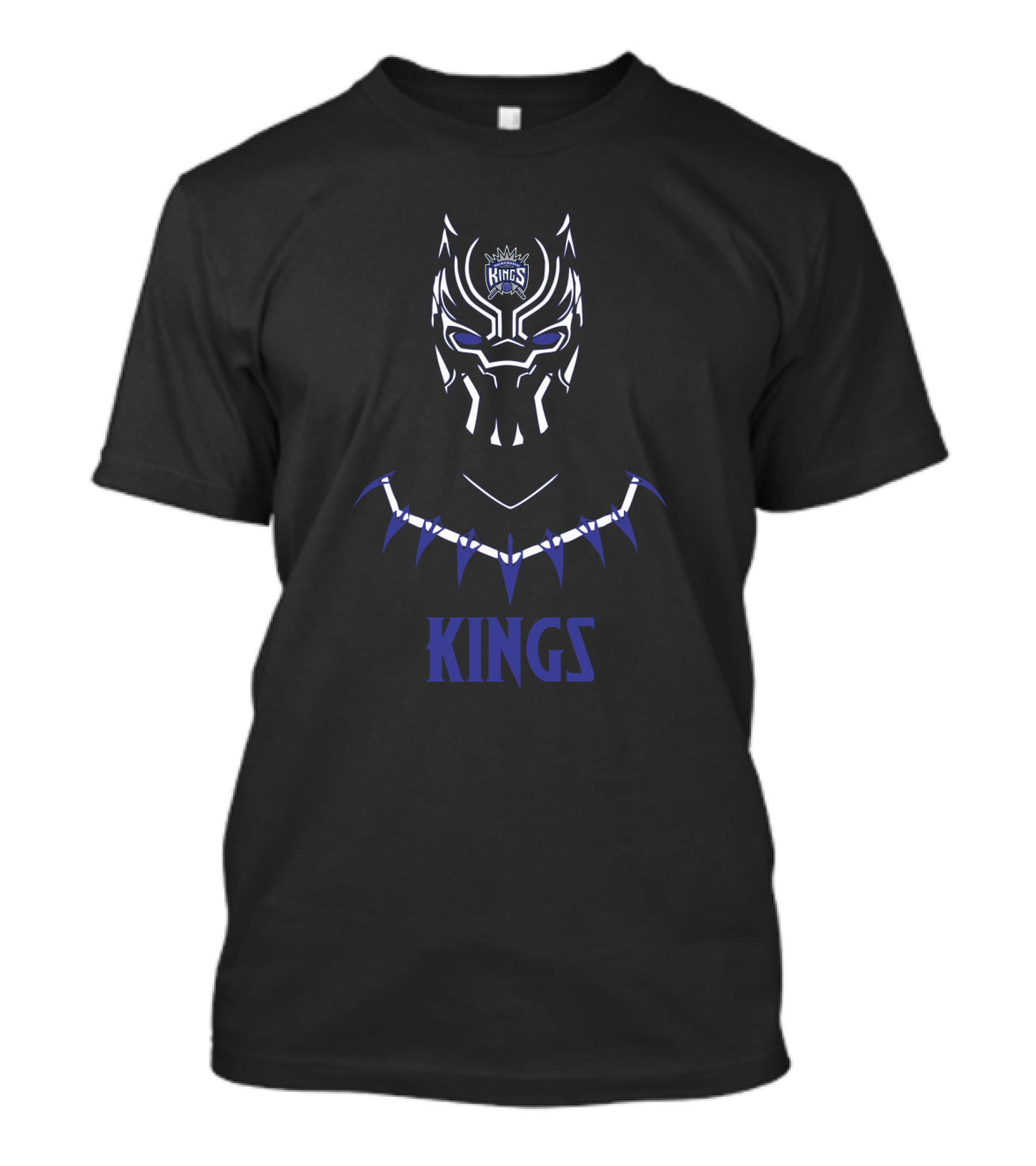 Kings Fans Black Panther Mask T-Shirt