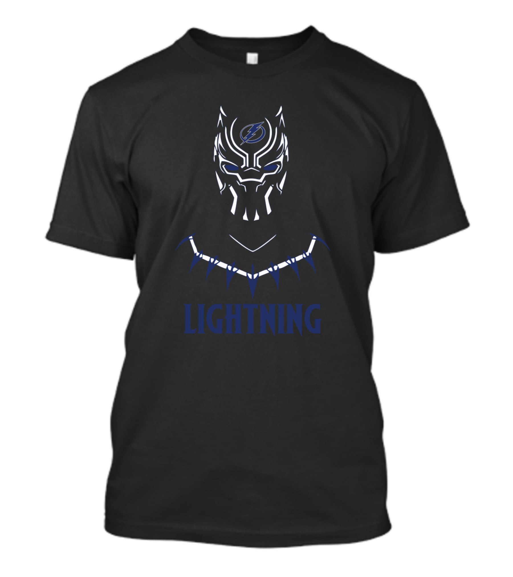 Black Panther Lightning Tampa Bay Fan Marvel Crossover T-Shirt
