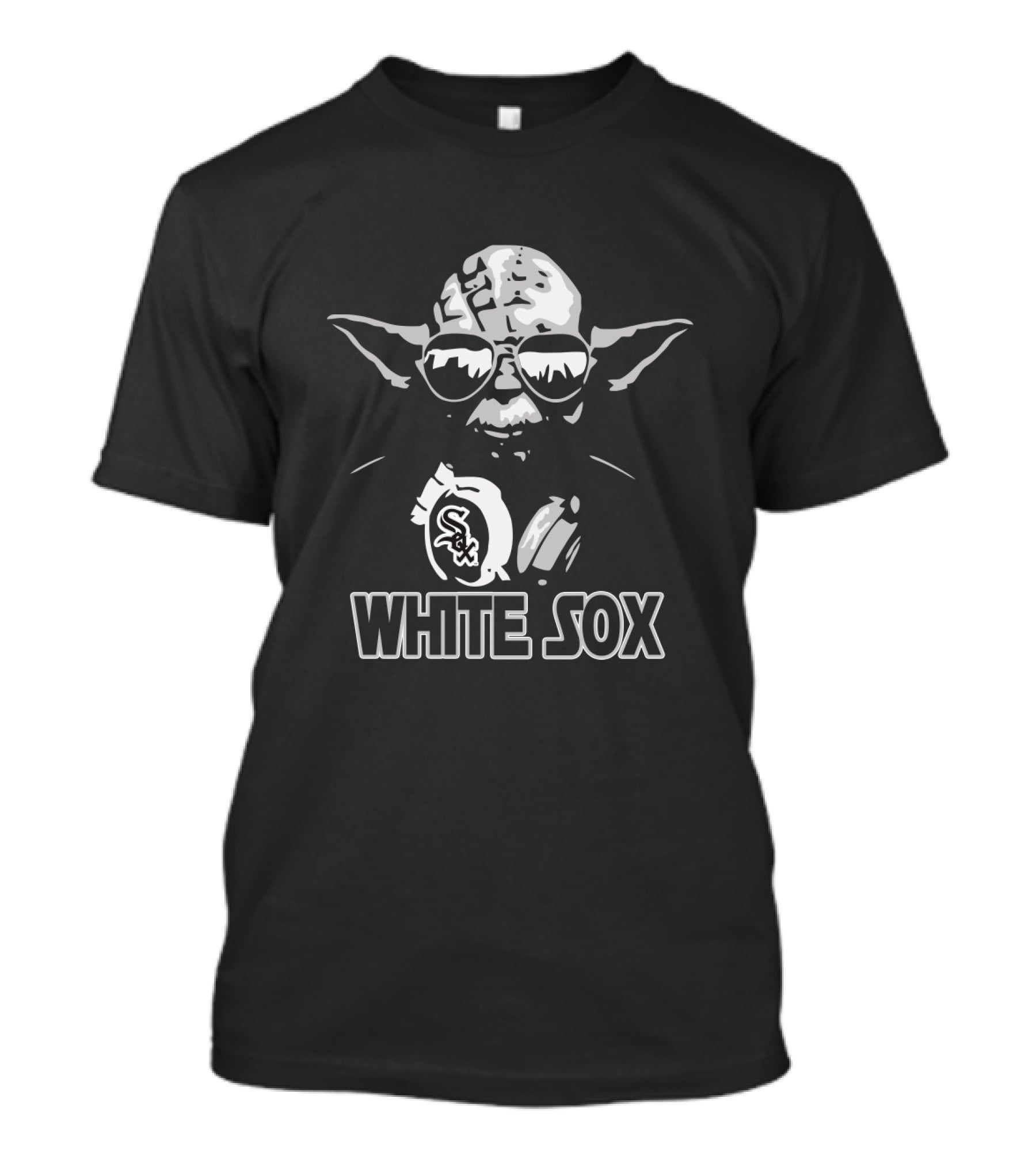 Yoda Star Wars White Sox Fans With Sunglasses Chicago Baseball T-Shirt