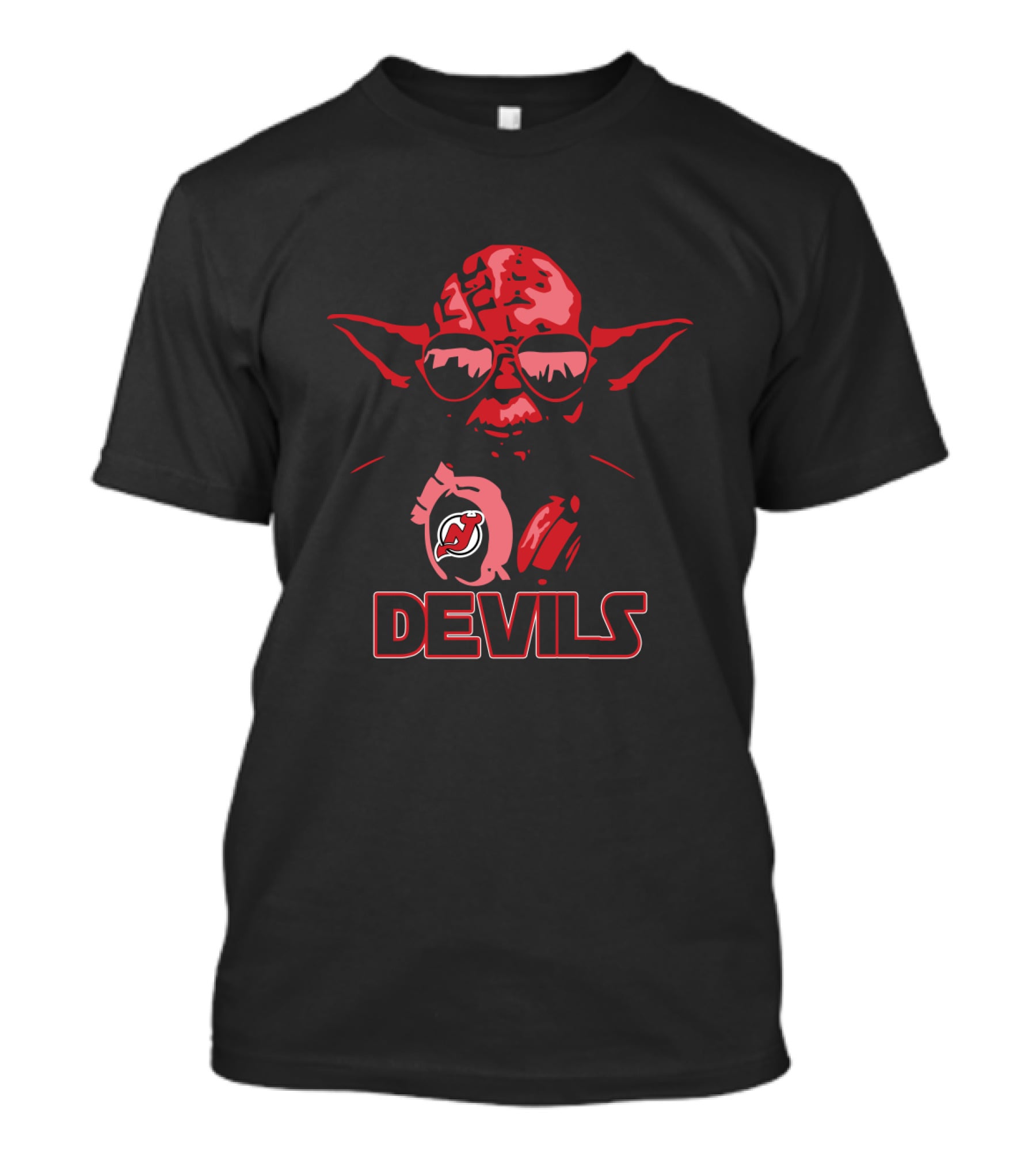 Yoda Star Wars New Jersey Devils Fans Red Cool Hockey T-Shirt