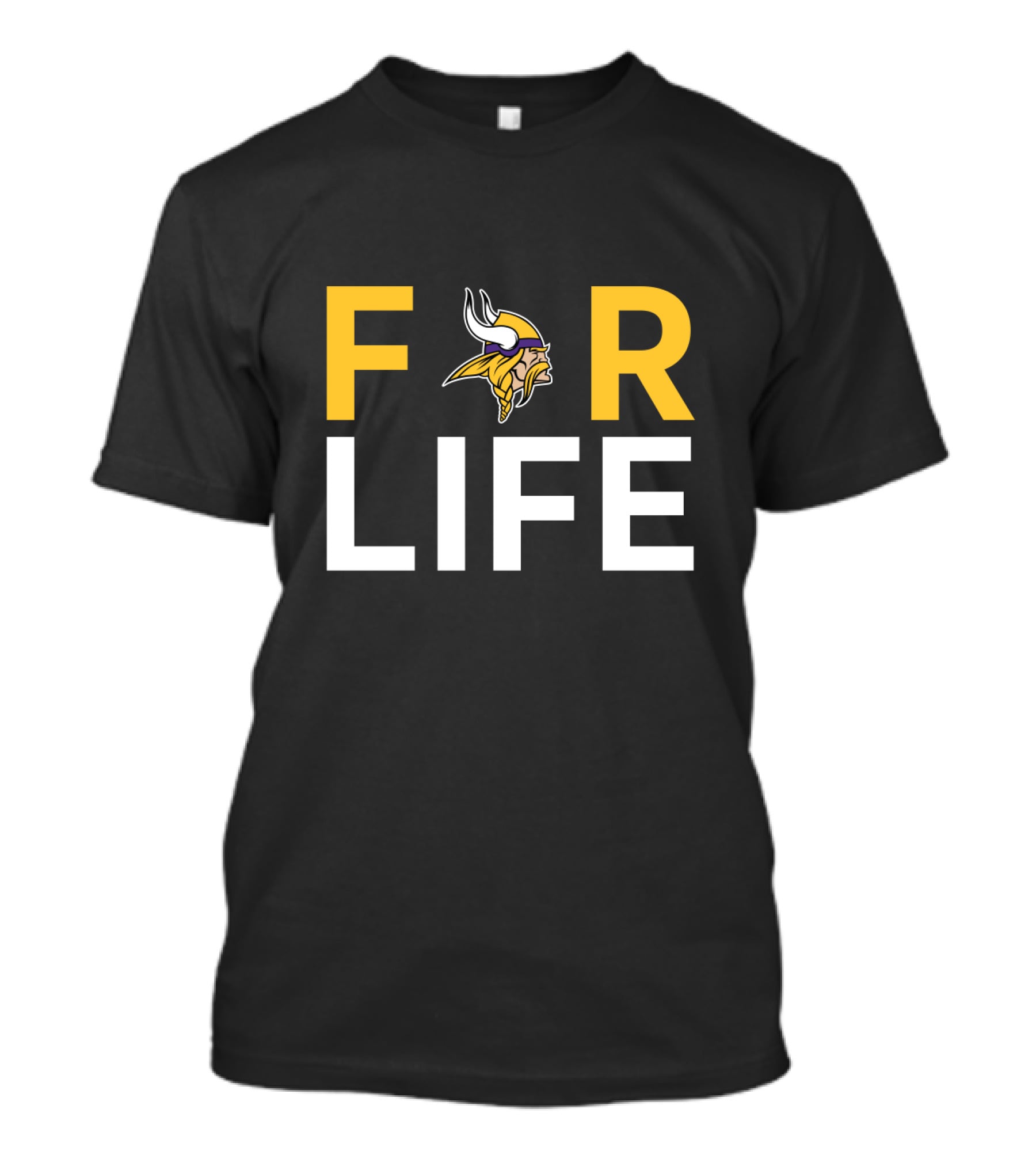 For Life Minnesota Vikings Fans With Iconic Helmet T-Shirt