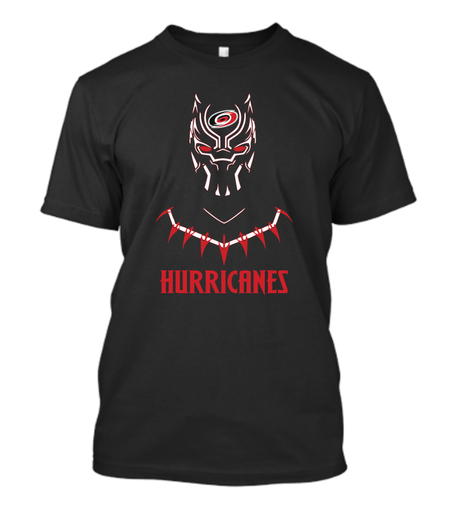 Black Panther Carolina Hurricanes Fans Mashup Helmet T-Shirt
