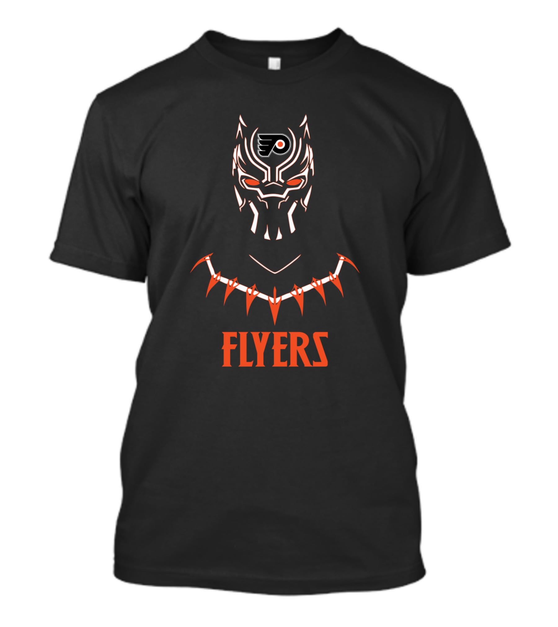 Philadelphia Flyers Fan Art Featuring Black Panther Inspired T-Shirt