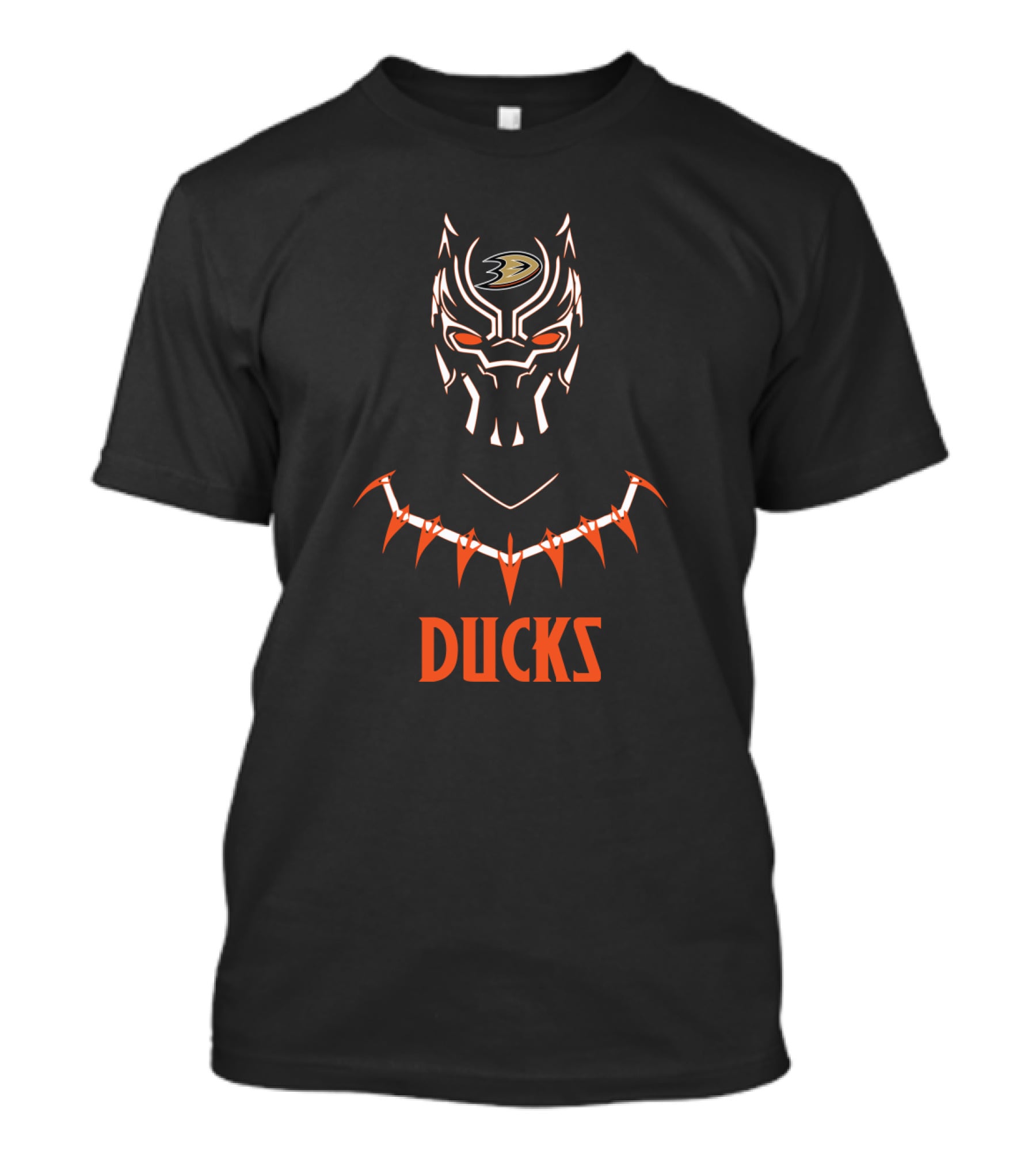 Anaheim Ducks Fandom Meets Black Panther Crossover T-Shirt