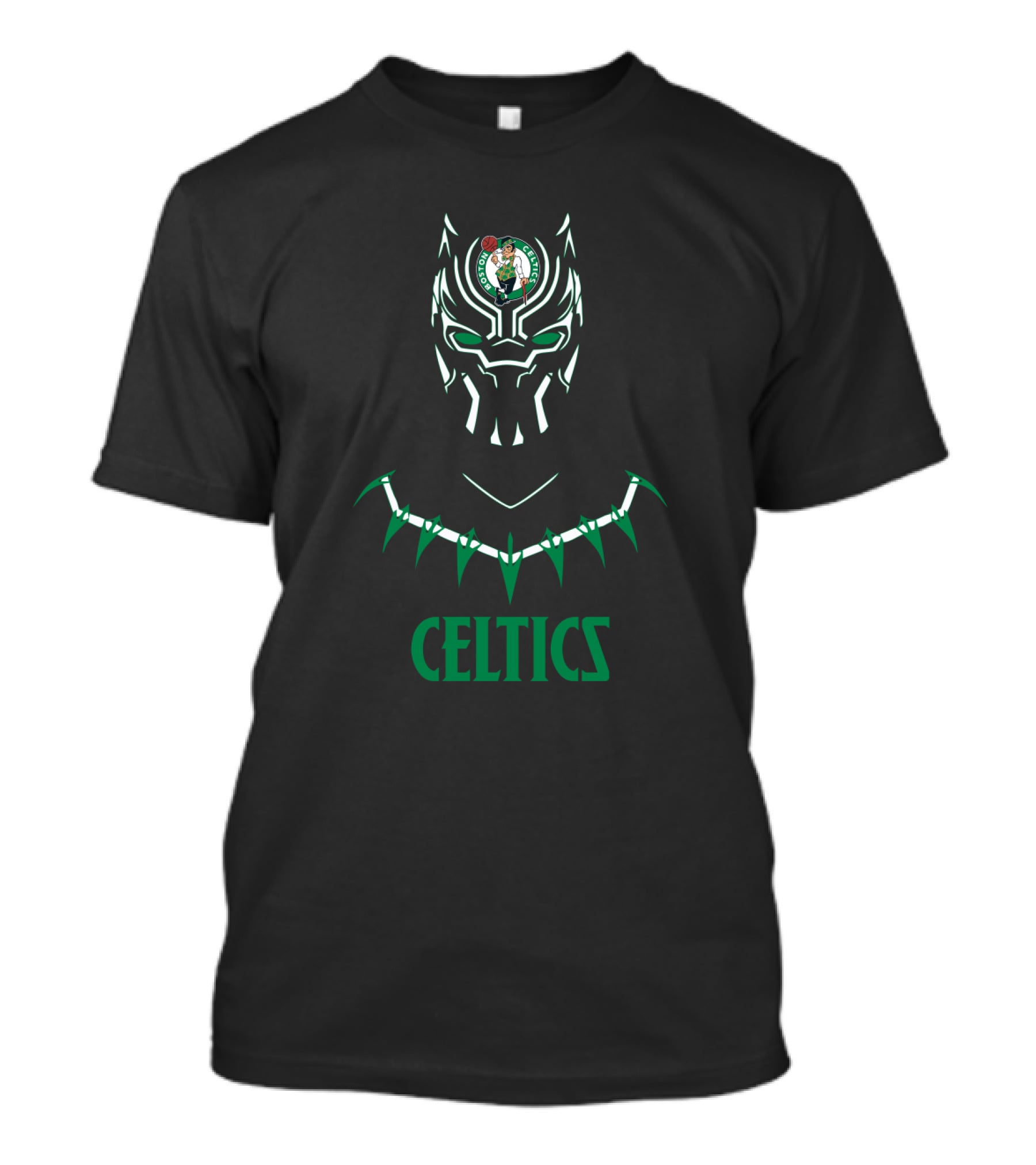 Celtics Black Panther Mashup Boston Celtics Fans T-Shirt