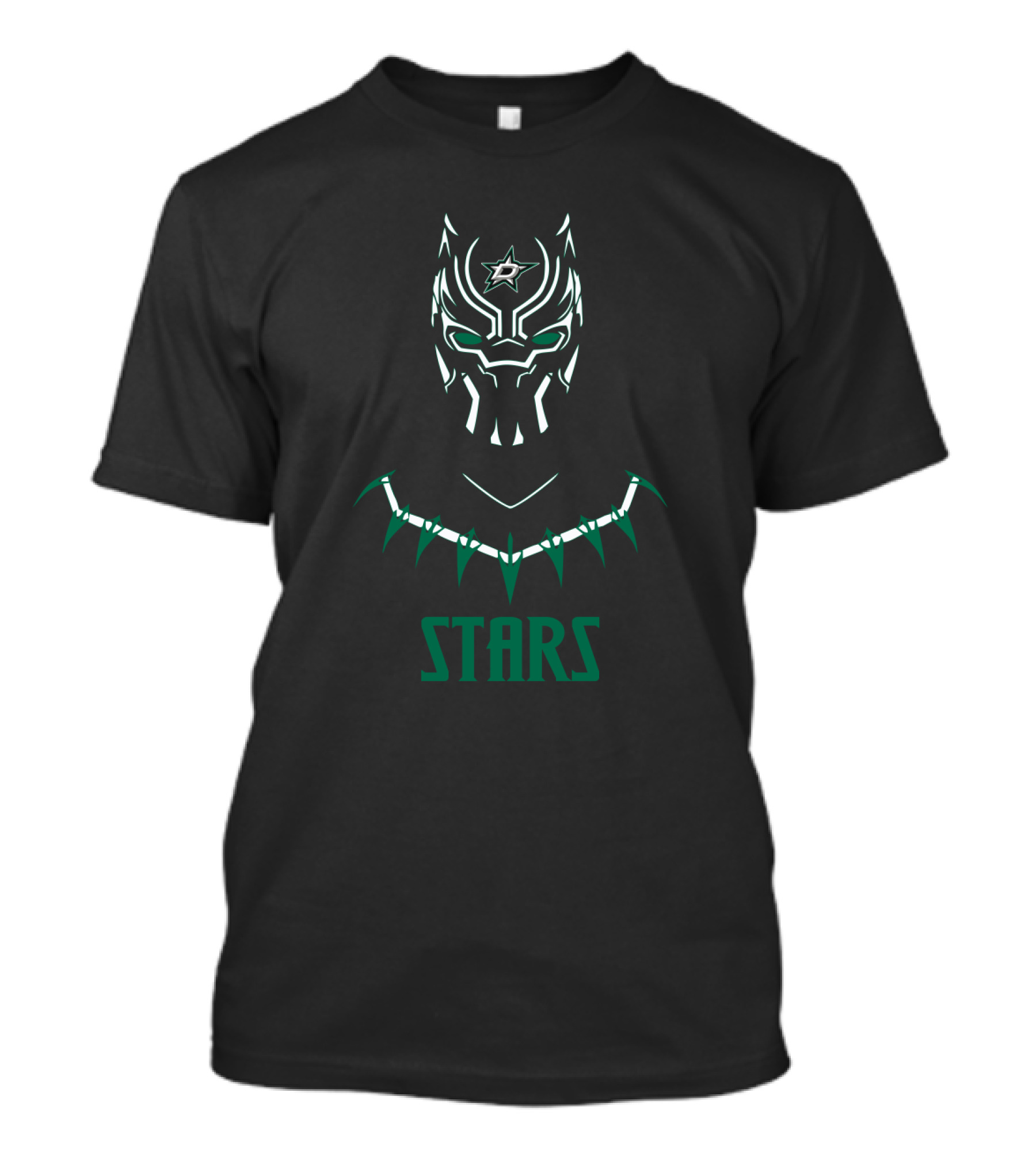 Dallas Stars Fans Black Panther Inspired Mask T-Shirt
