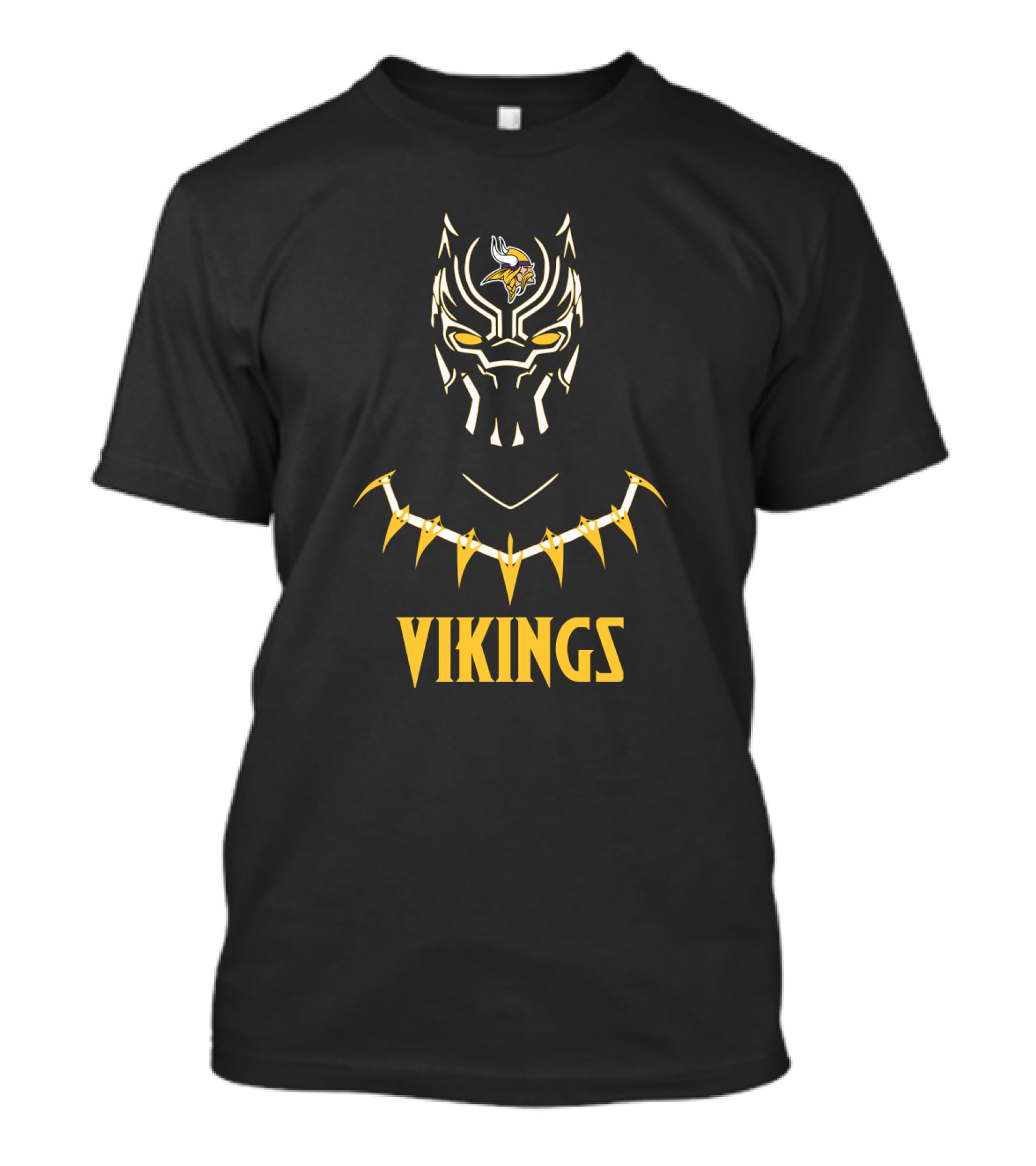 Black Panther Vikings Logo Fusion For Minnesota Fans T-Shirt