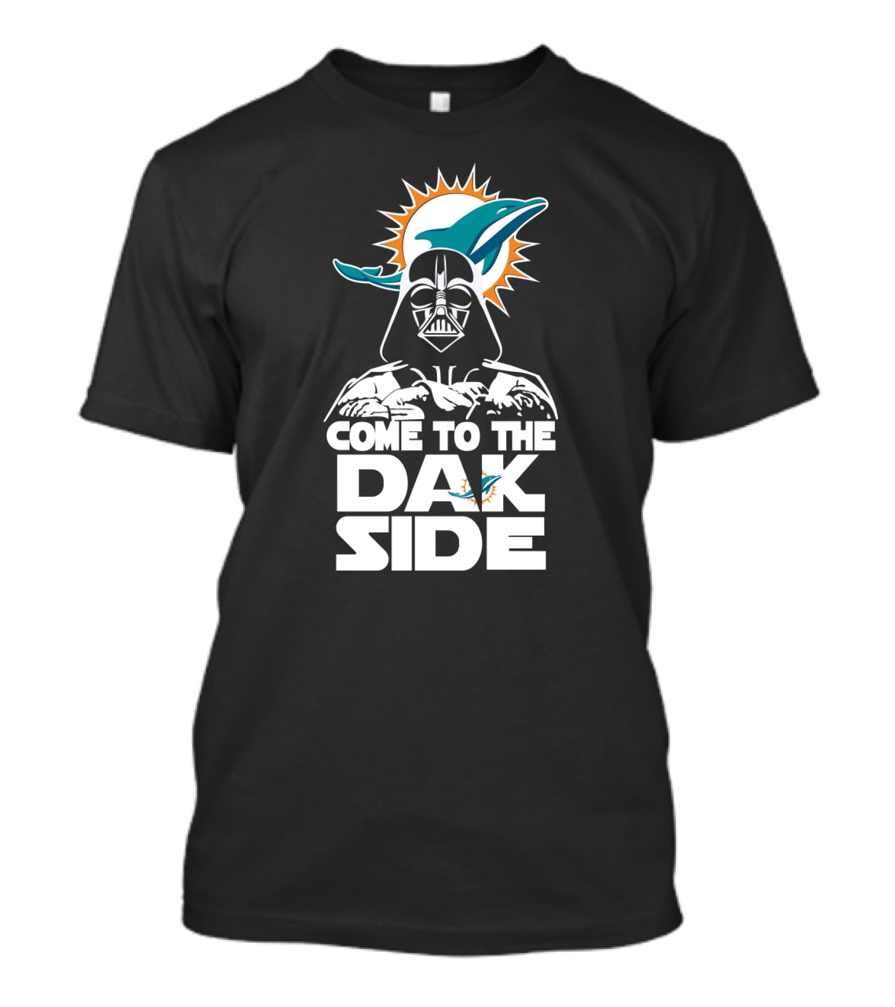 Come To The Dak Side Darth Vader Miami Dolphins Fans T-Shirt