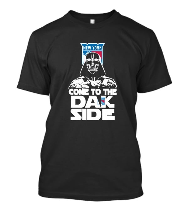 New York Rangers Fan Mashup Come To The Dark Side Darth Vader T-Shirt