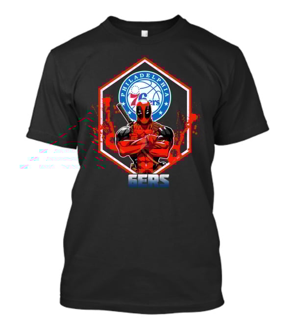 Deadpool Philadelphia 76ers Fans 6Ers Basketball T-Shirt