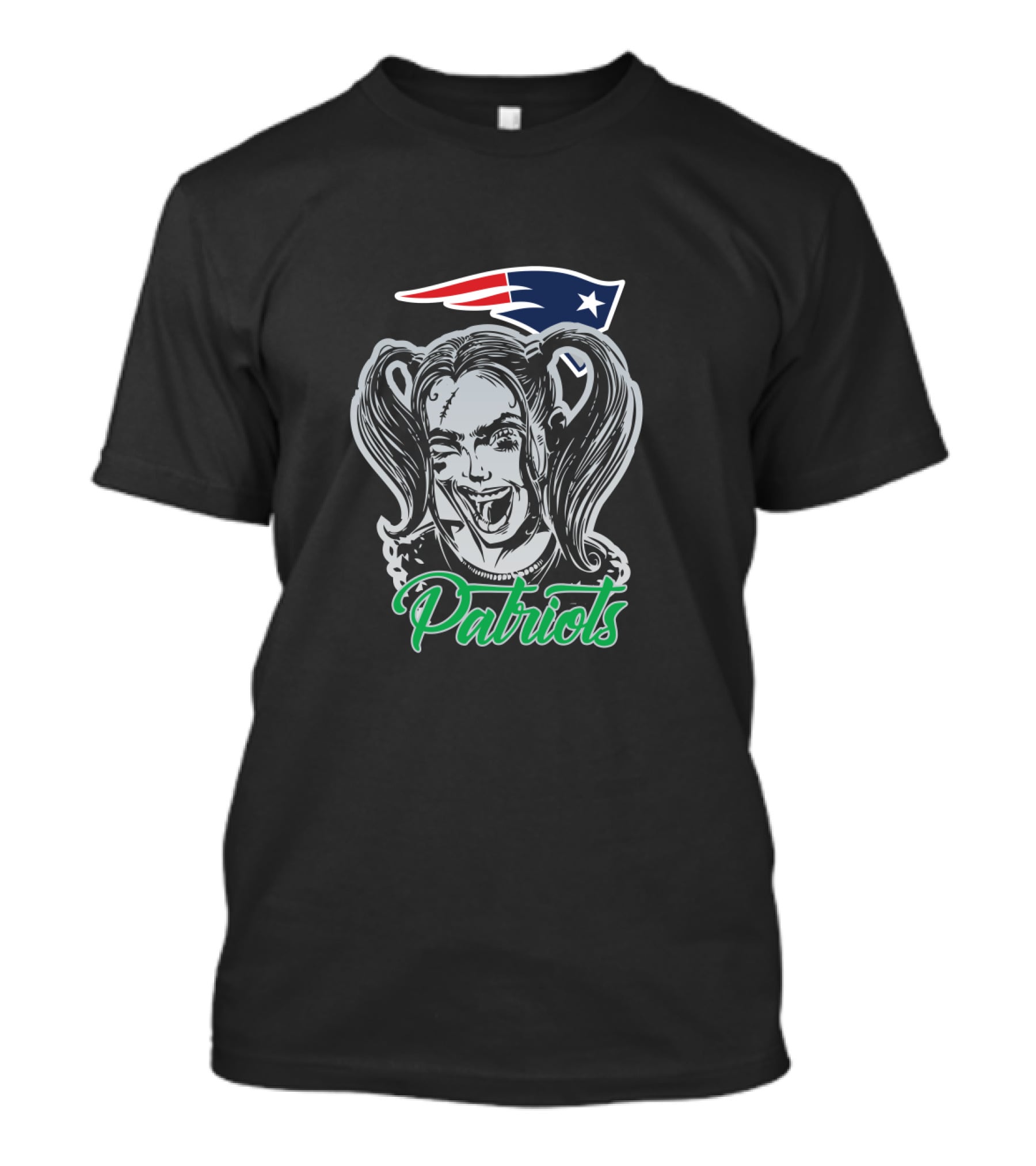 Patriots Harley Quinn New England Football Iconic Crossover Fans T-Shirt