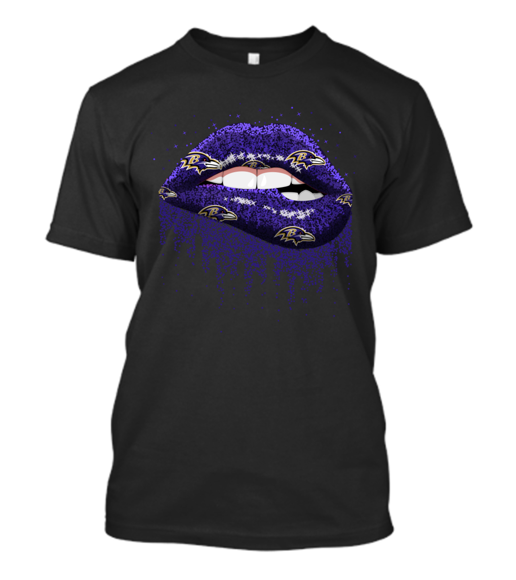 Baltimore Ravens Lips Fan Gear T-Shirt