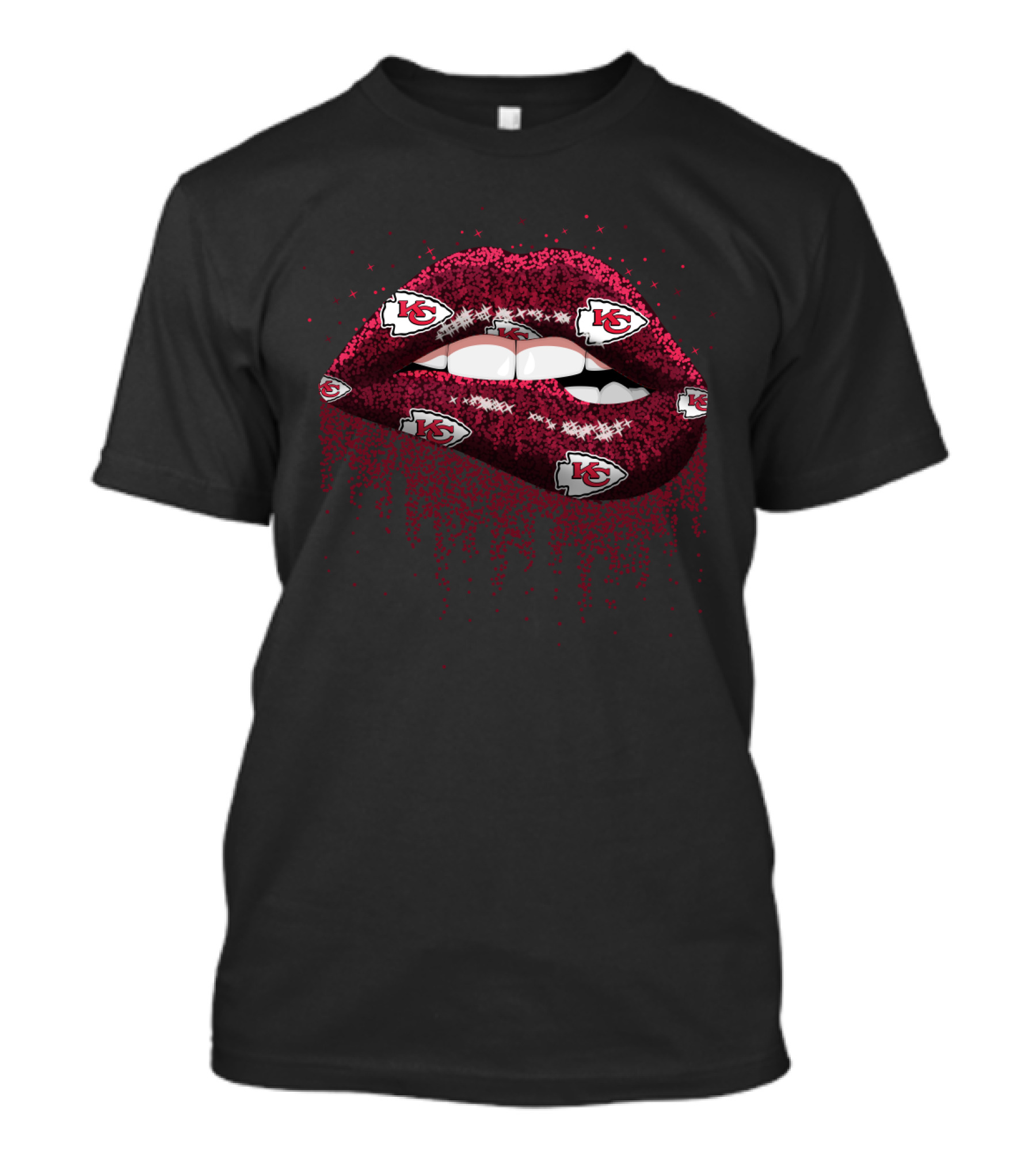 Glitter Lips Kc Chiefs T-Shirt